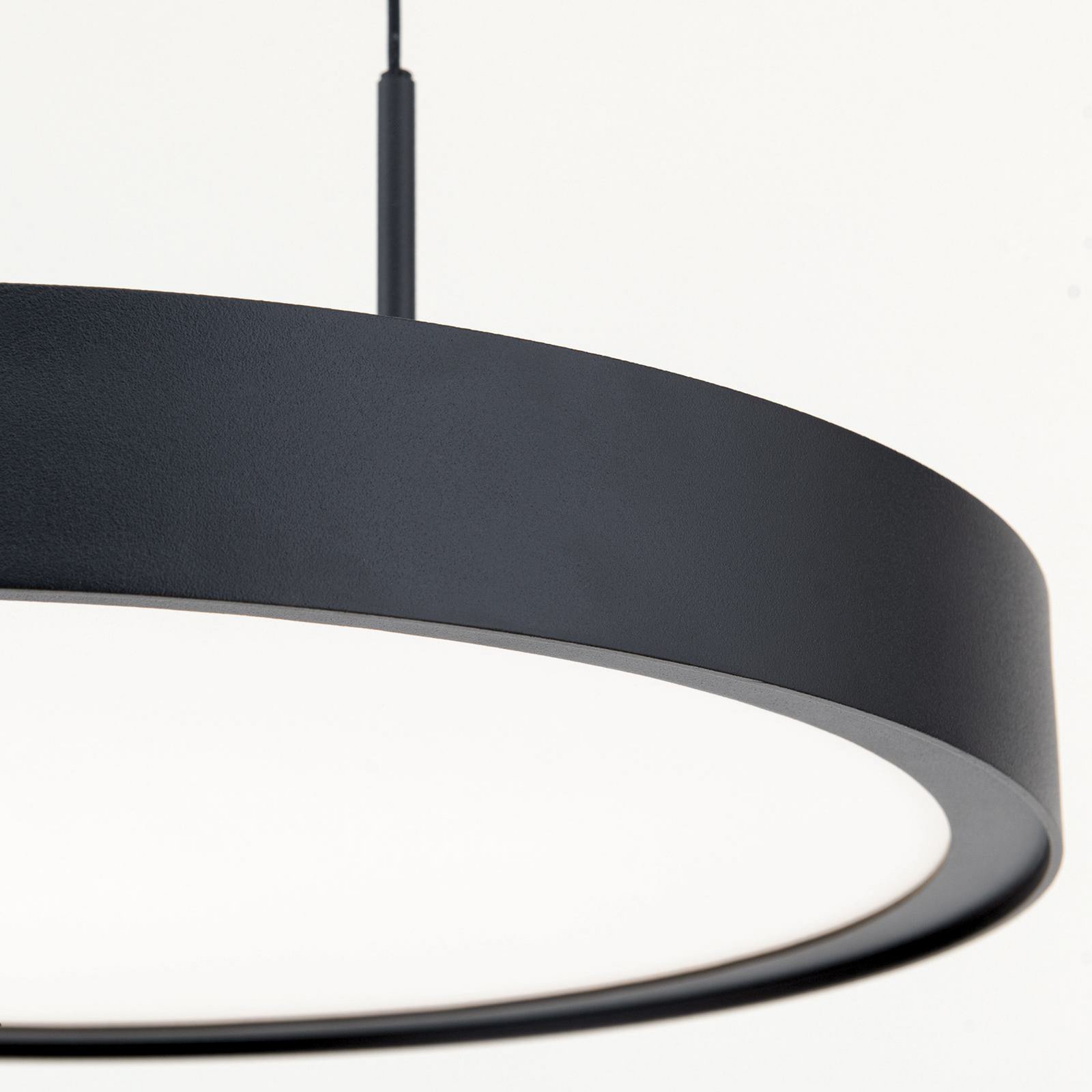 LED pakabinamas šviestuvas „Teide“, juodas, vienos lemputės, metalas, 2700 K