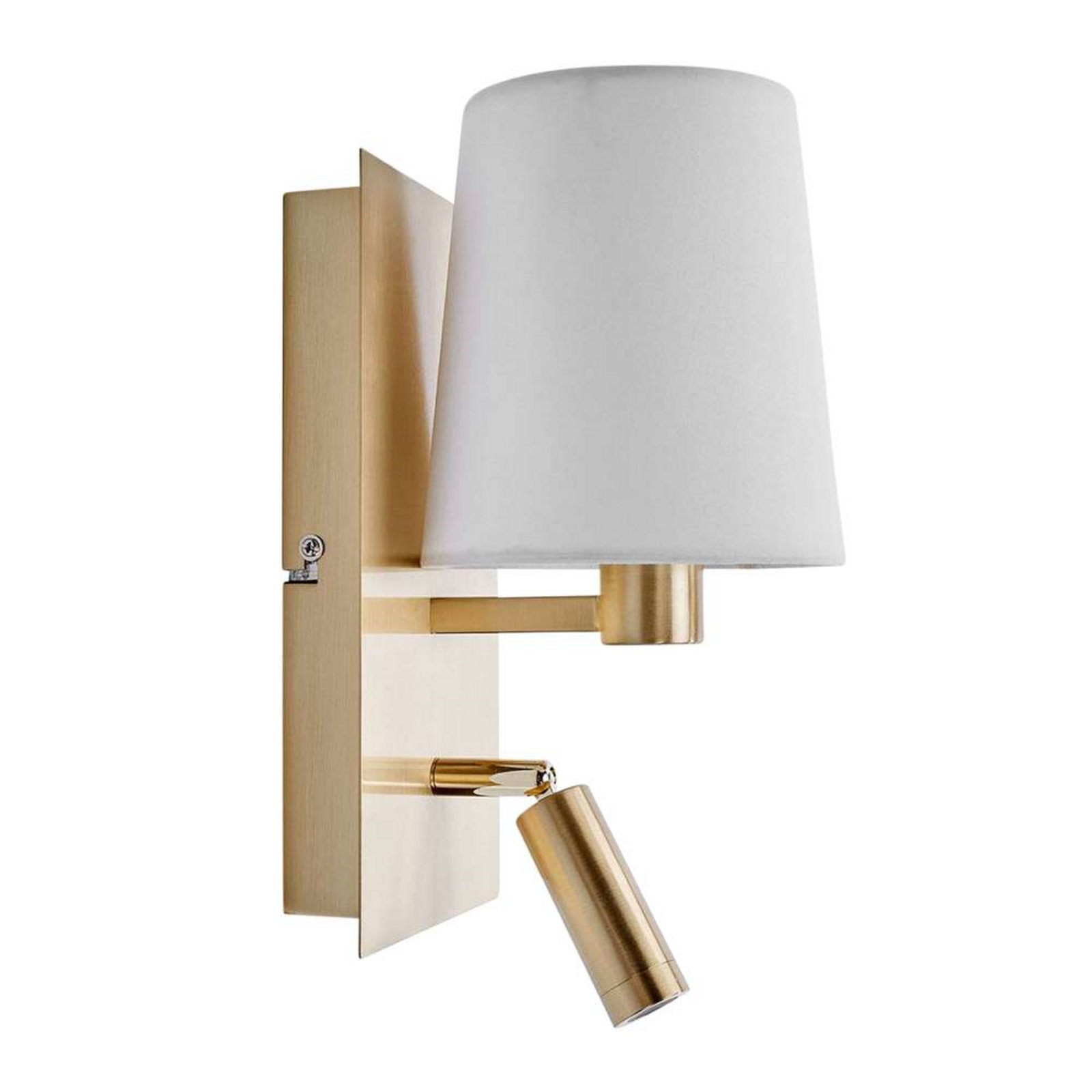 Aiden Vägglampa White/Brass - Lindby