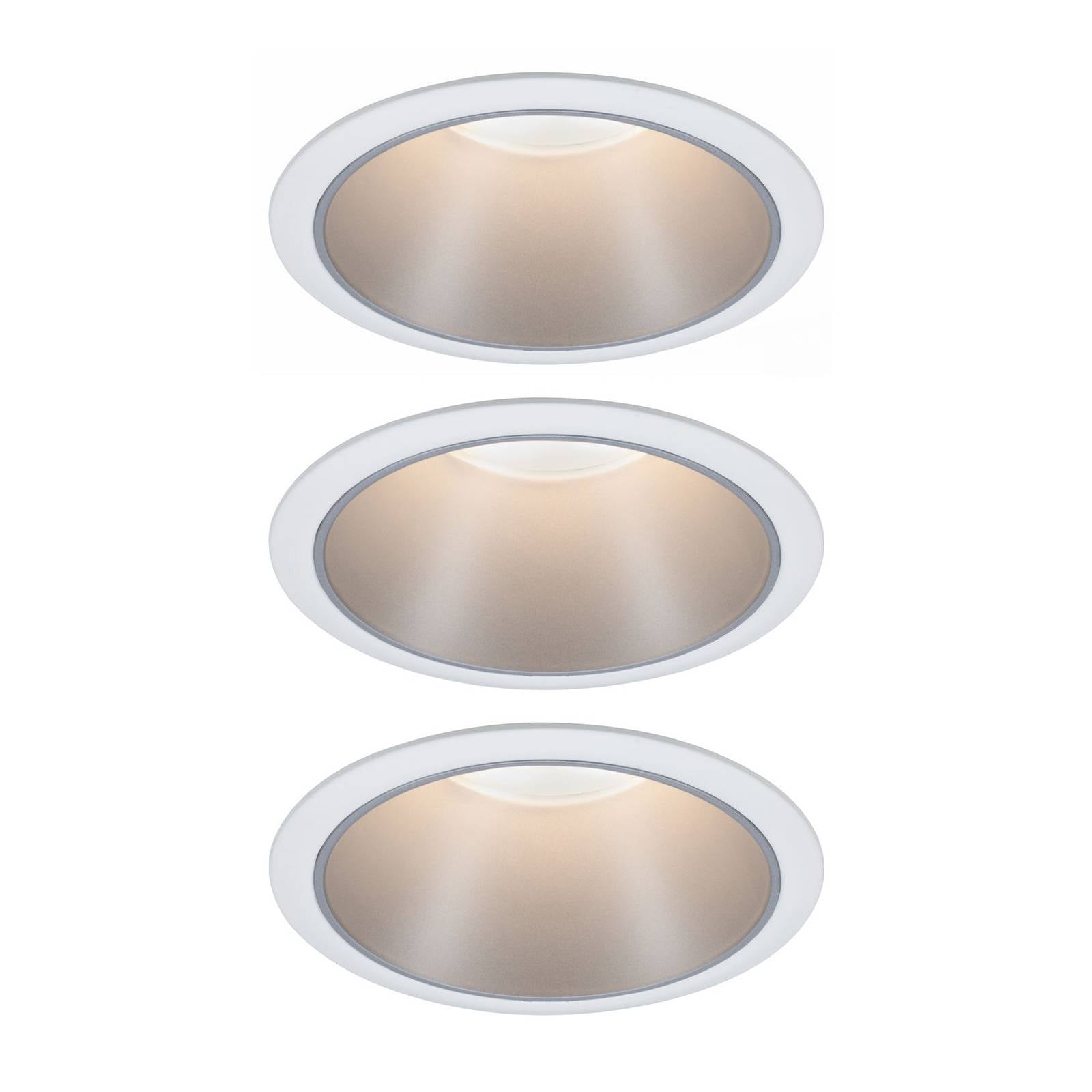 Paulmann Cole LED-Spotlight silber-weiß 3er-Set