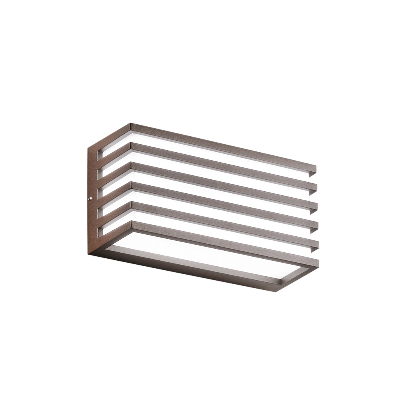 LED-Außenwandlampe Dukrot, bronzefarben, Breite 22 cm Metall