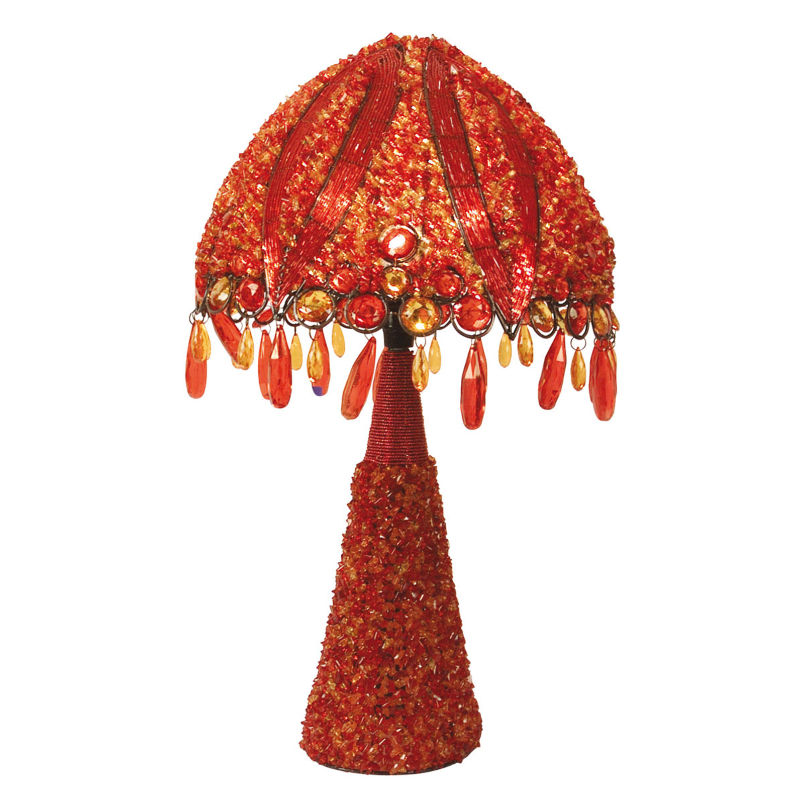 Näve Perla table lamp 53 cm orange, for Living / Dining Room, metal, acrylic, E14, 40 W, energy efficiency: A++, H: 53 cm
