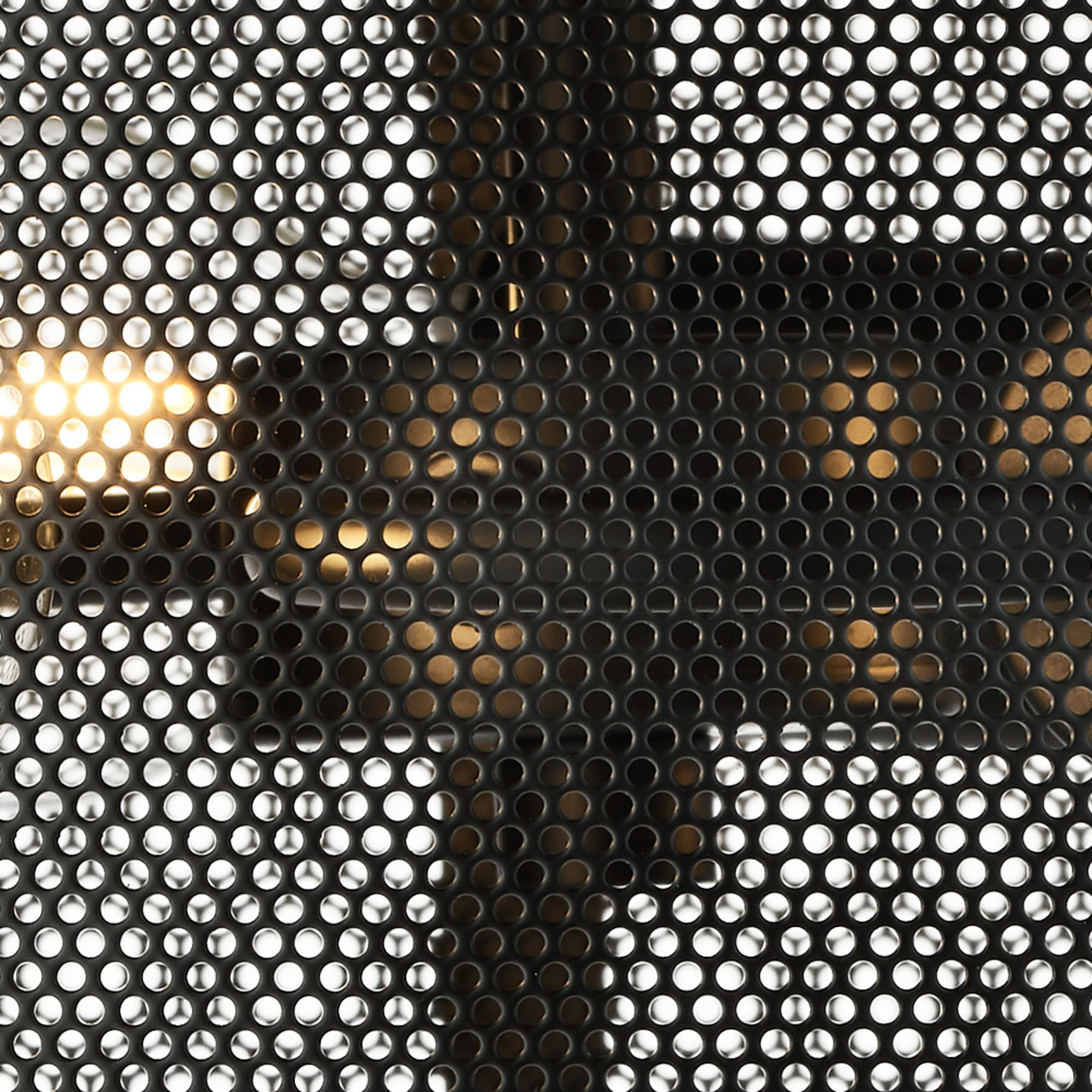 Fishnet ceiling light made of metal, black