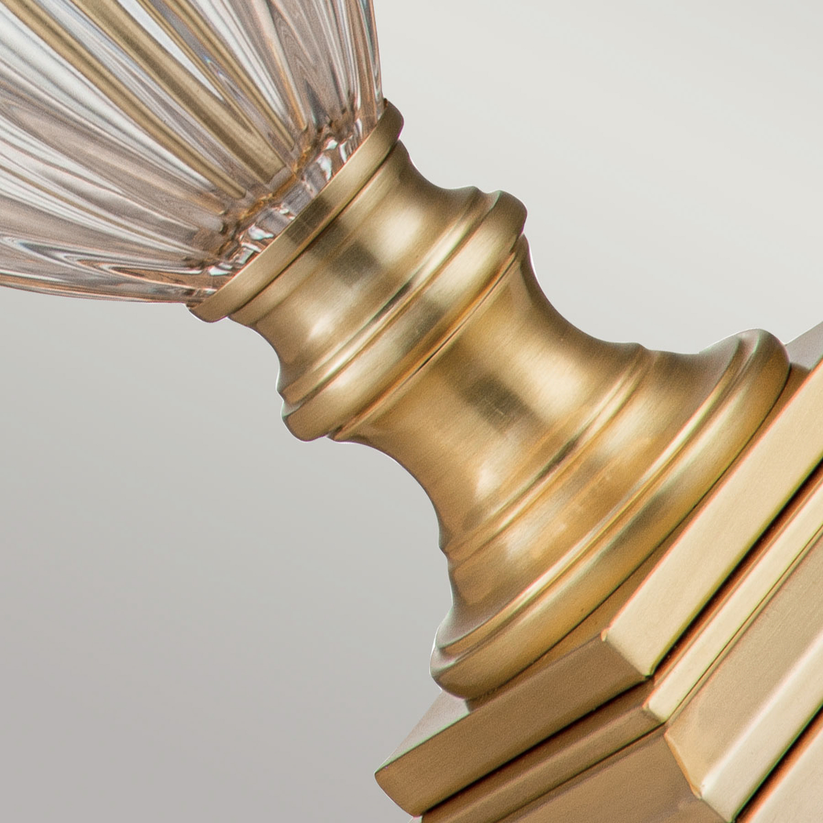 Textiel-tafellamp Dennison 1 brushed brass
