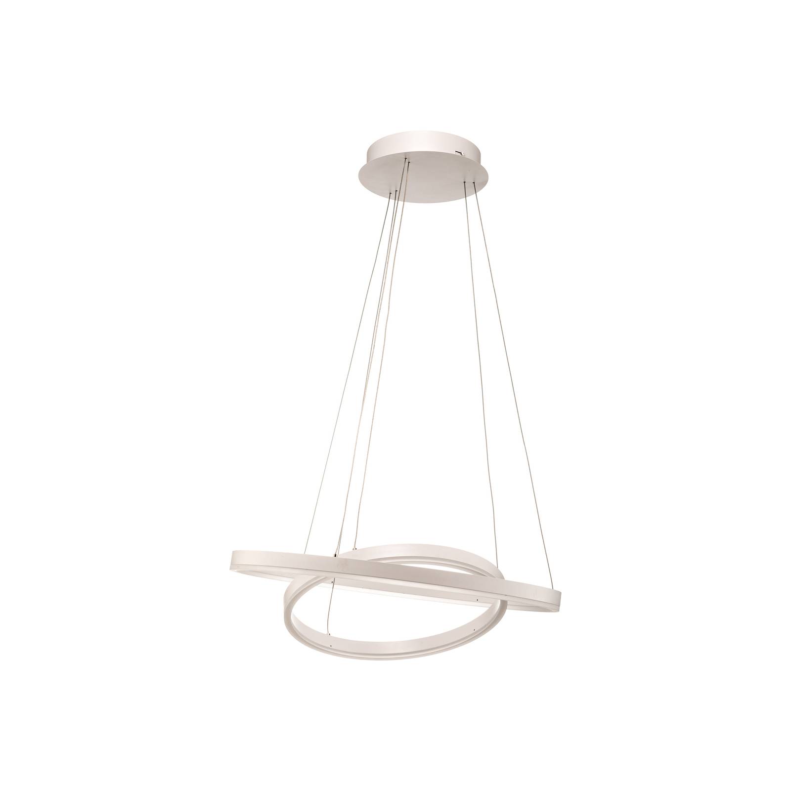 Arcchio Albiona LED függő lámpa, fehér, két gyűrű