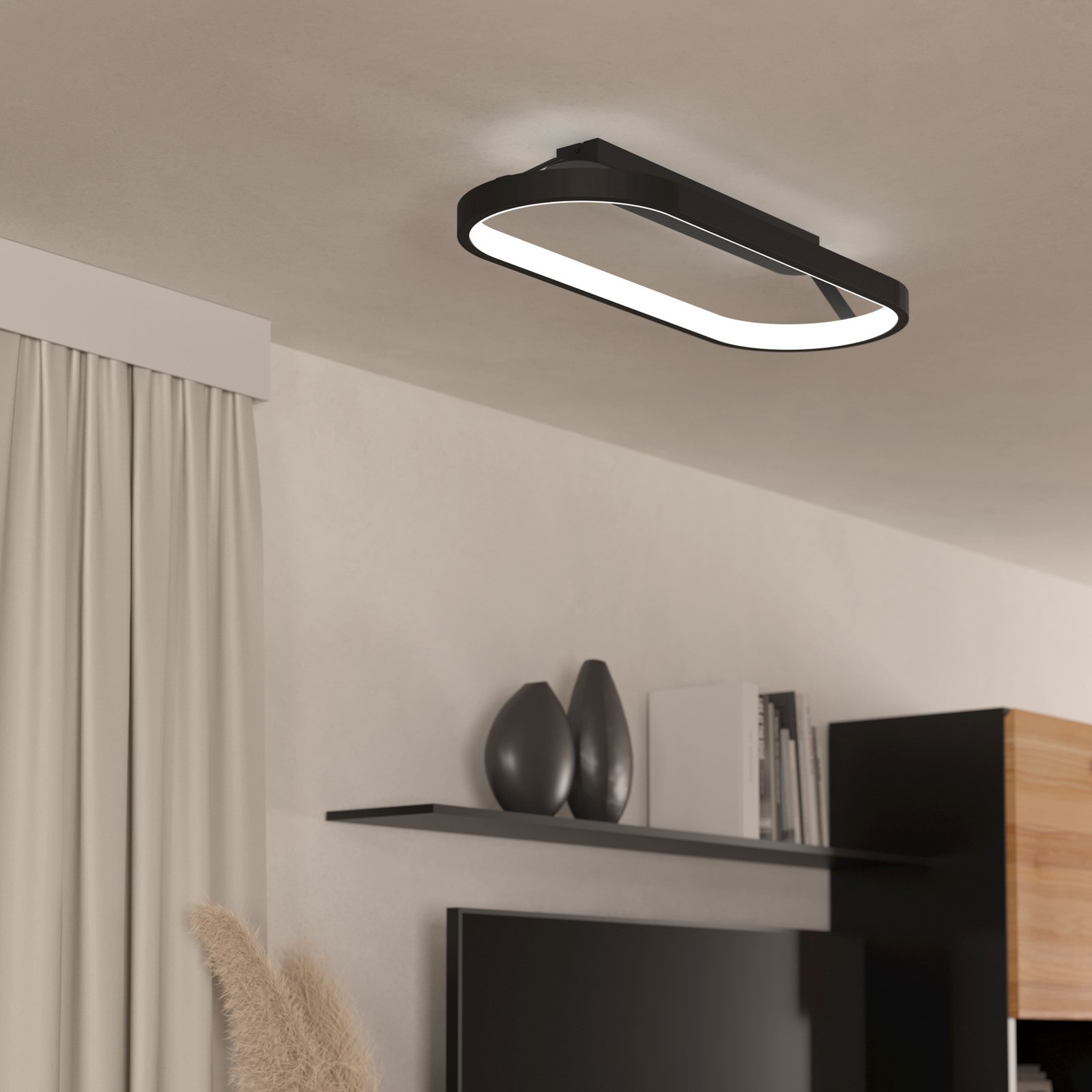 Codriales LED ceiling light, black