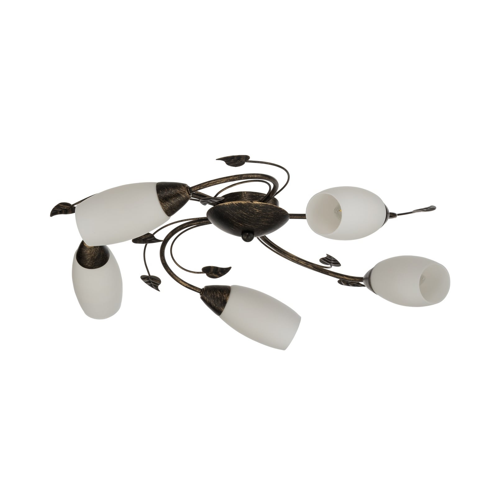 Lindby ceiling light Stefania, 5-bulb, black/gold, Ø58cm Lindby ceiling light Stefania, 5-bulb, black/gold, Ø58cm