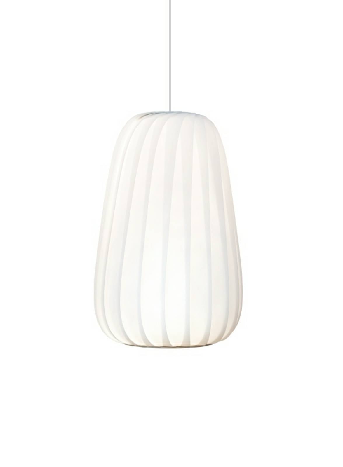 Lampa wisząca Tom Rossau ST906, biała, 42 cm, papier, E27