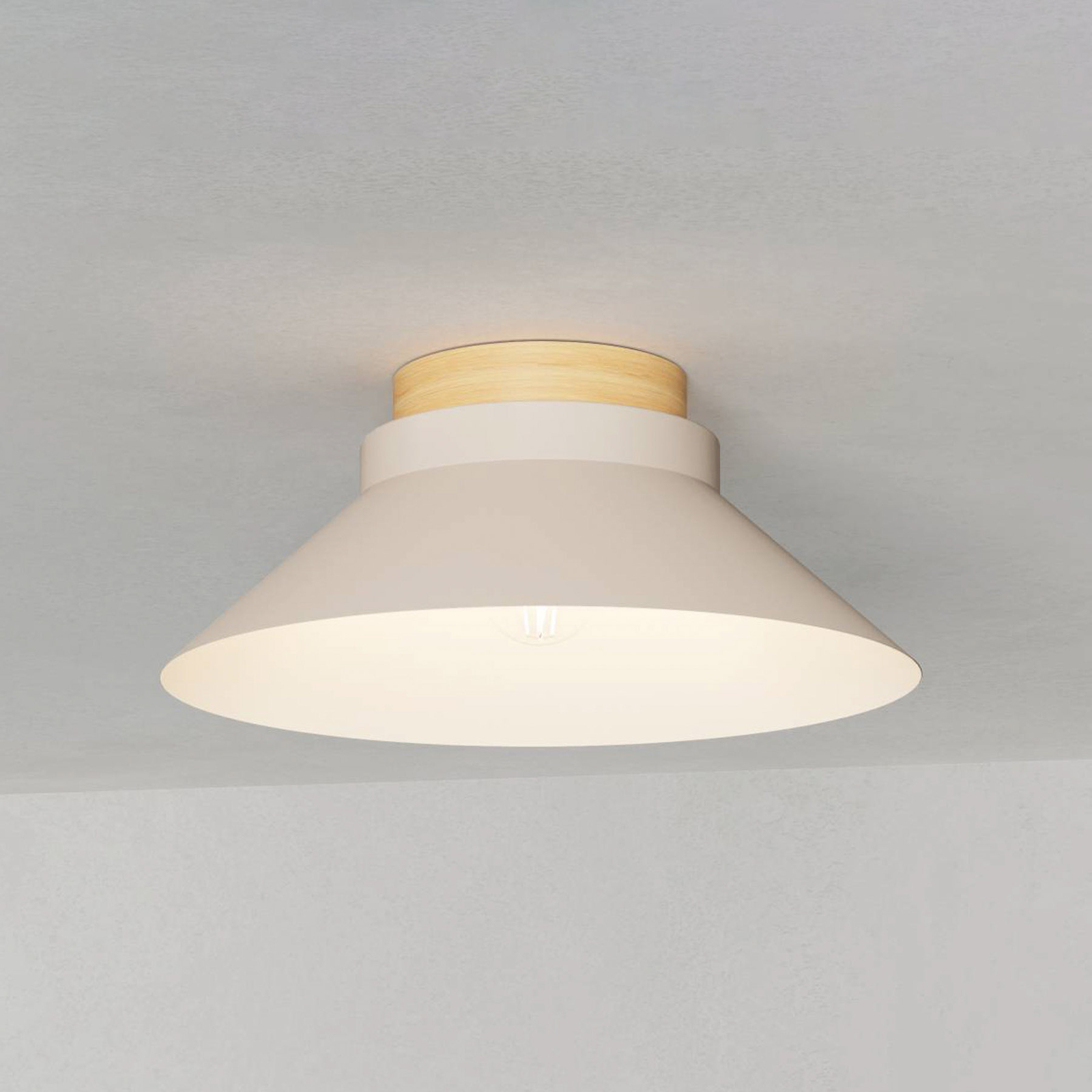 Moharras ceiling light, sand with wooden detail