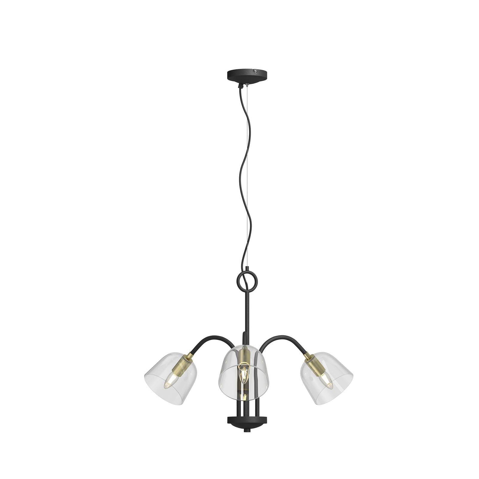 Lucande Designer Pendant Light - Living / Dining Room - Hanging Light - dimmable - Vintage - Black
