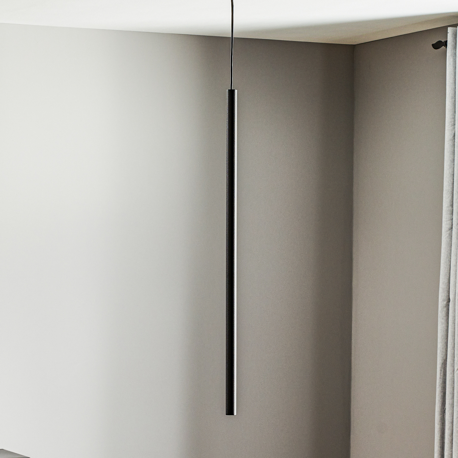 Hänglampa Laser, 1 lampa, svart, skärm 75 cm