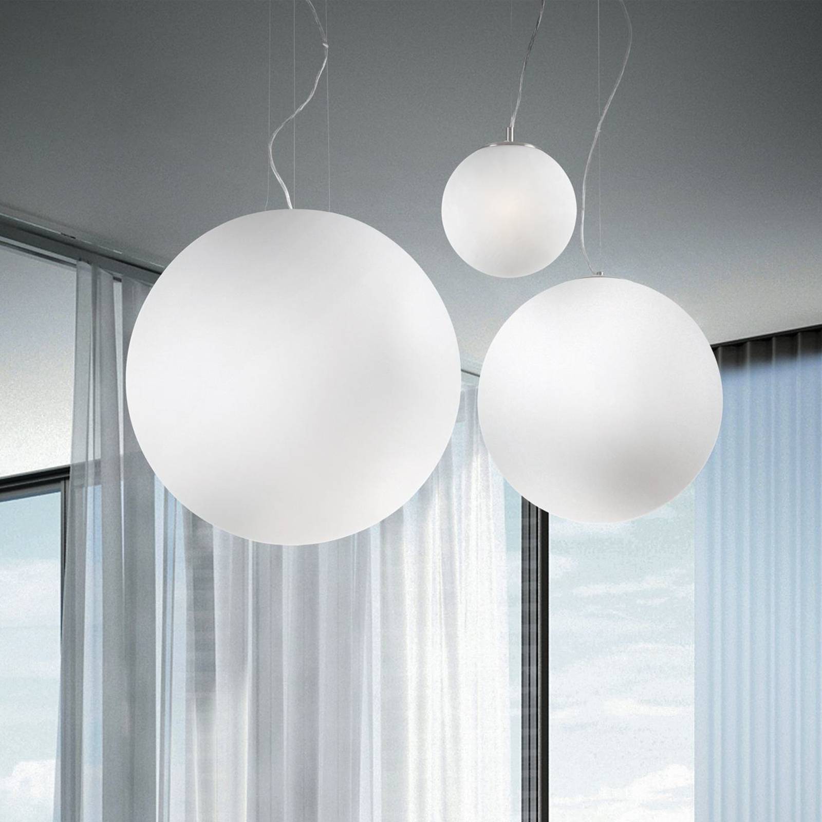 Ideallux Ideal Lux suspension Mapa Ø 50 cm verre opalin sphère