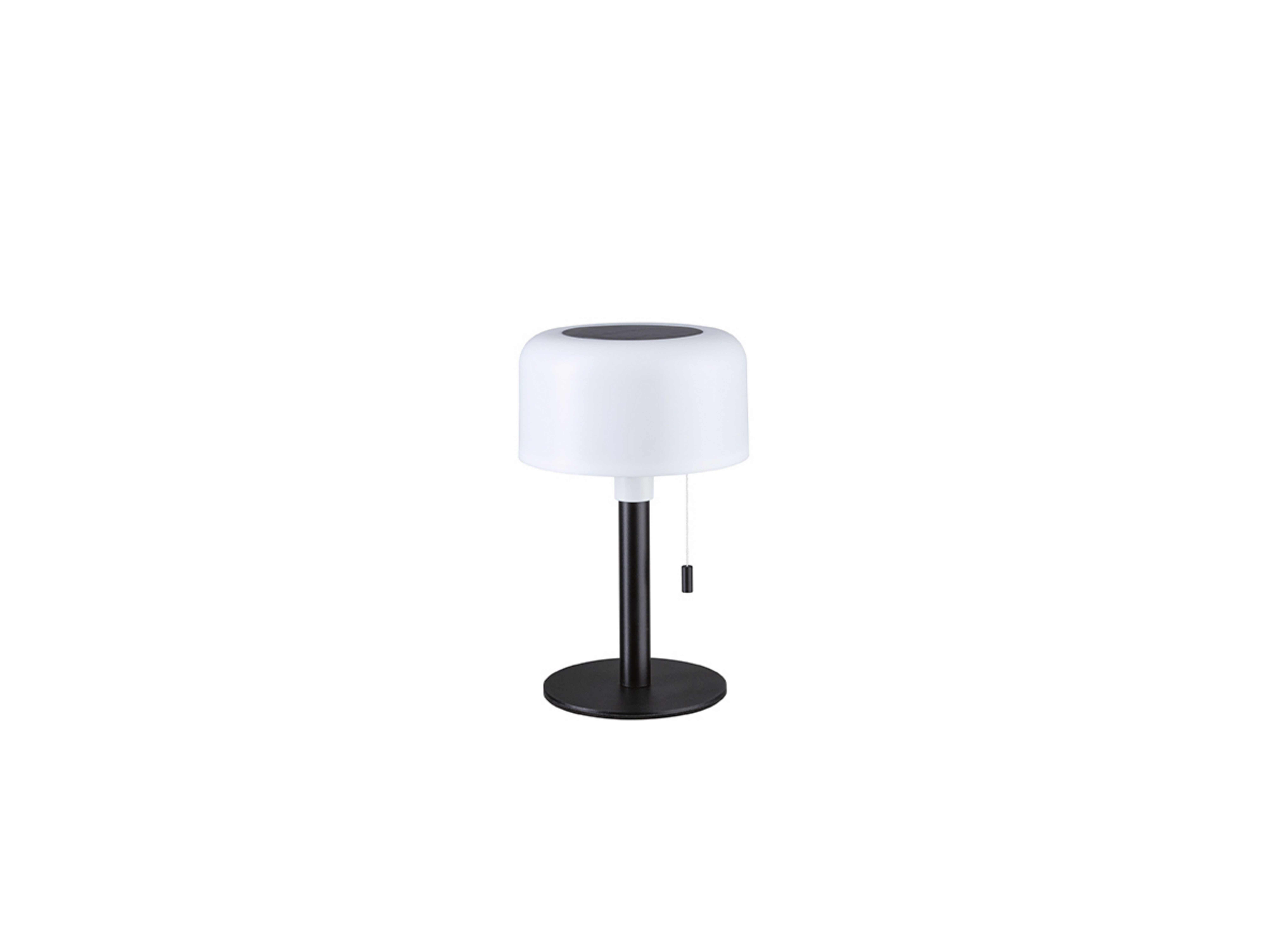 Bartja Solcelle Bordlampe m/USB-C 3-step Dim. IP44 Sort - Paulmann