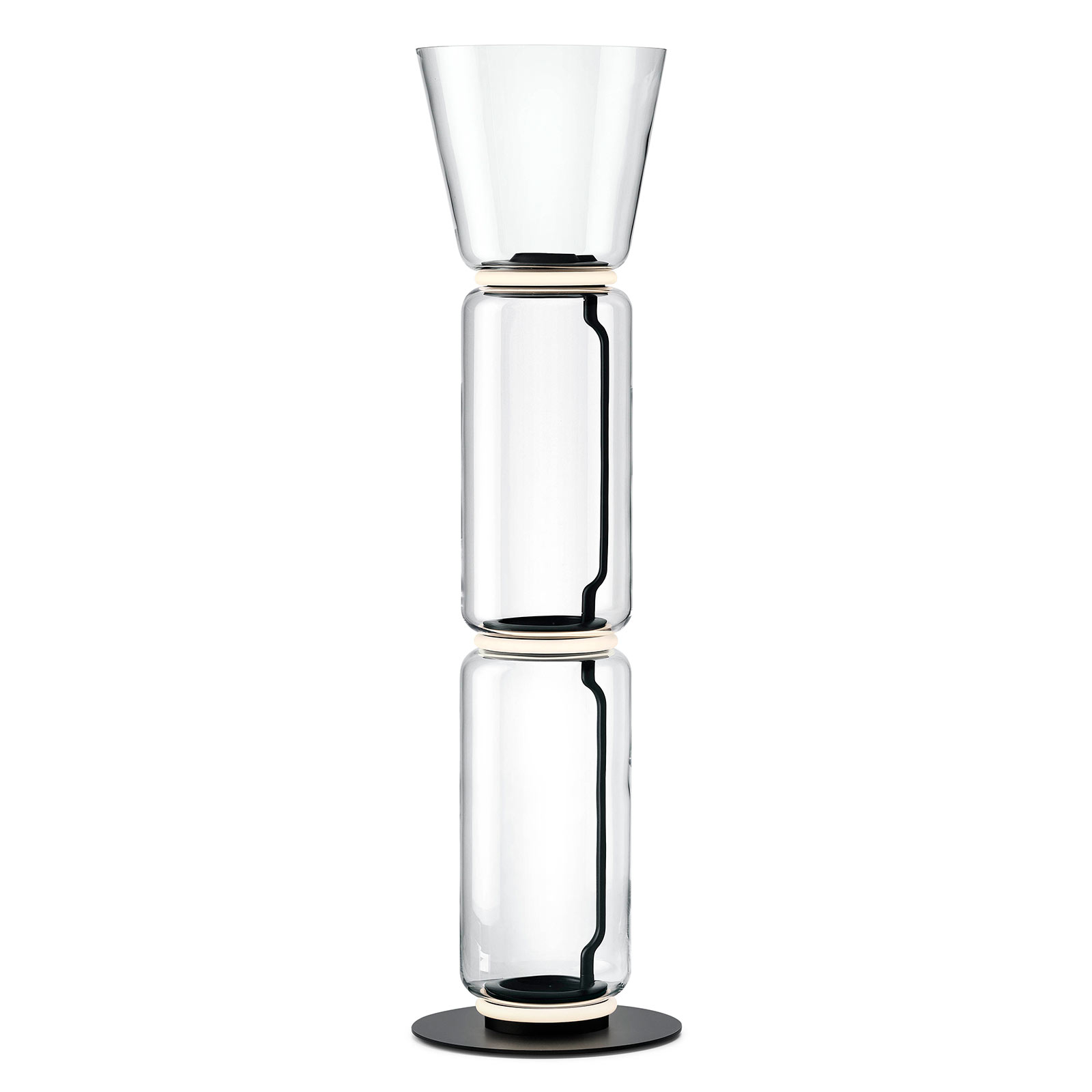 FLOS Noctambule 2 cylindrar, kon liten bas