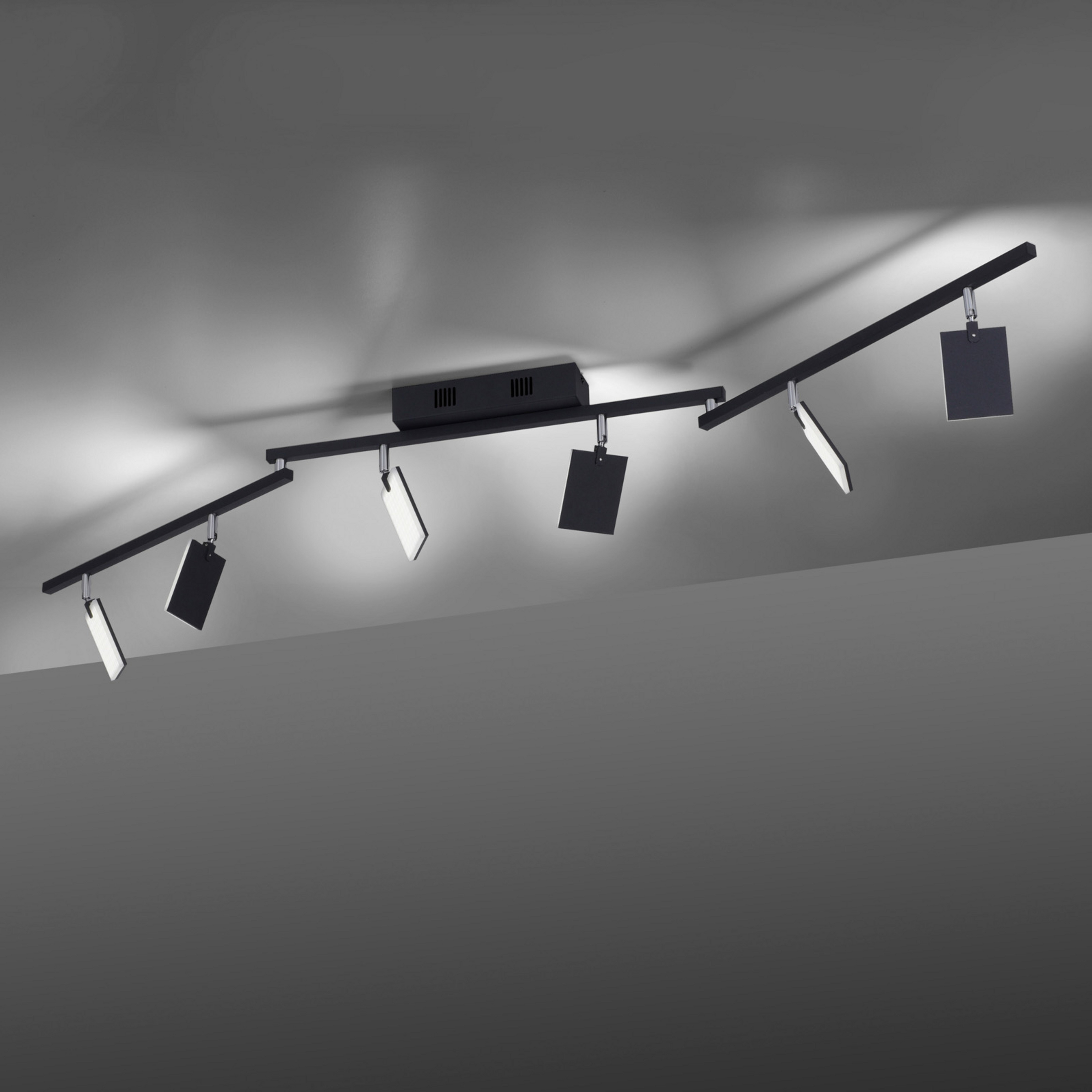 PURE Mira Deckenlampe 6-flammig Remote CCT schwarz