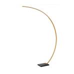 Lampadaire arqué LED Curve, or mat, 2700 K, hauteur 192, intensité variable