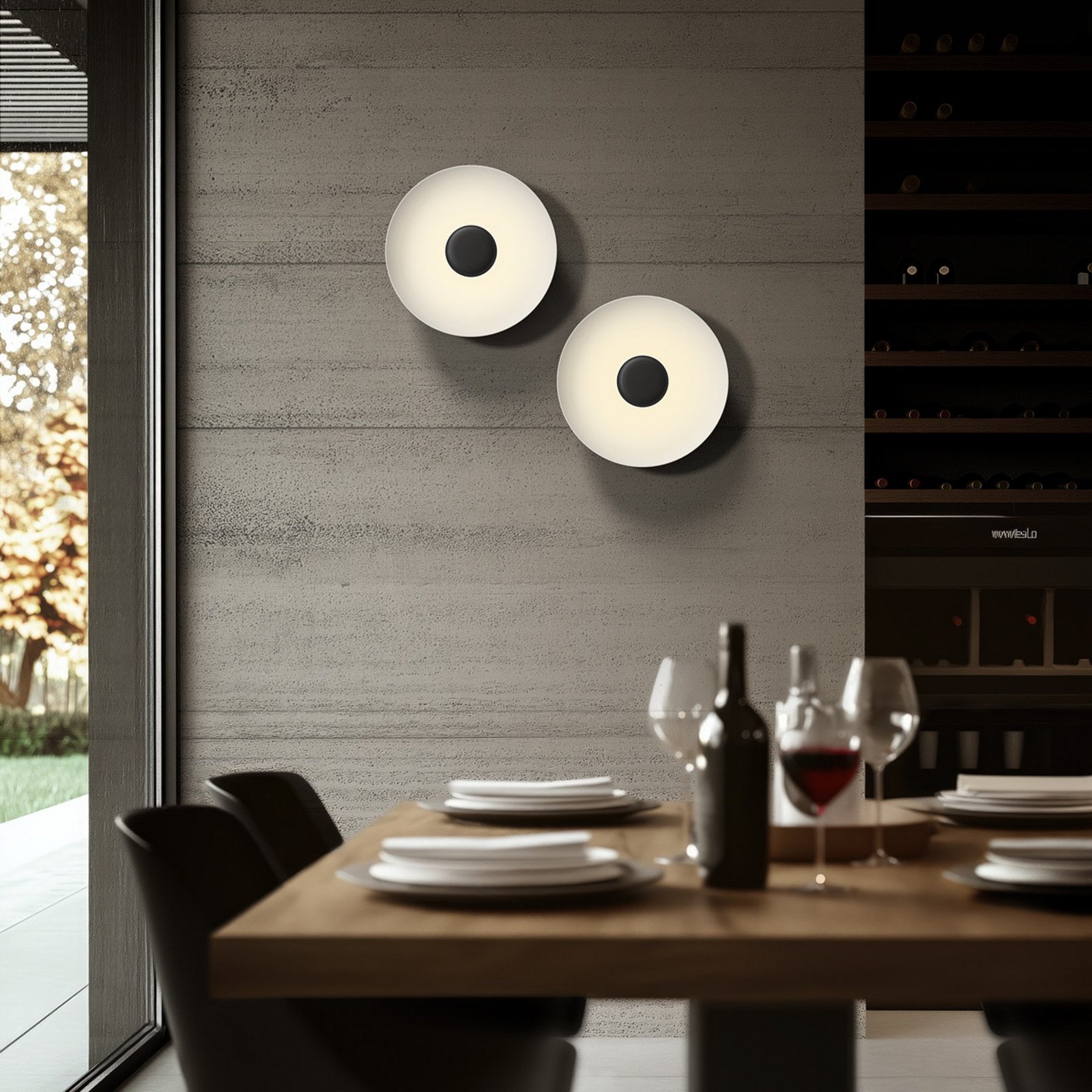 Linea Light Plafonieră LED de tavan Basin_P negru metal Ø 48 cm - Camera de zi / sufragerie - Modern - Aluminiu