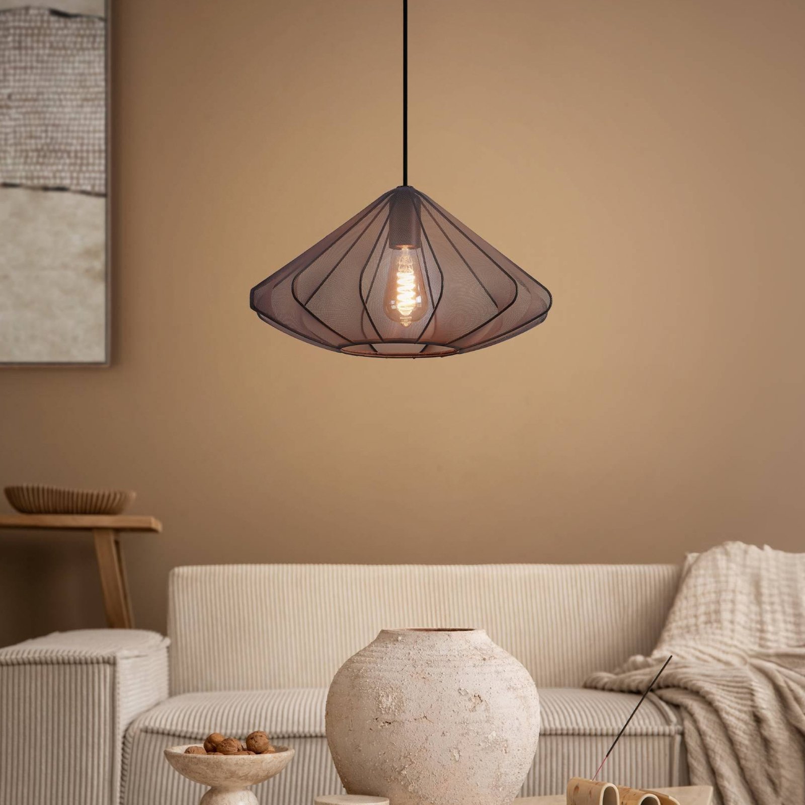 Dolwen pendant light, black, Ø 42.5 cm