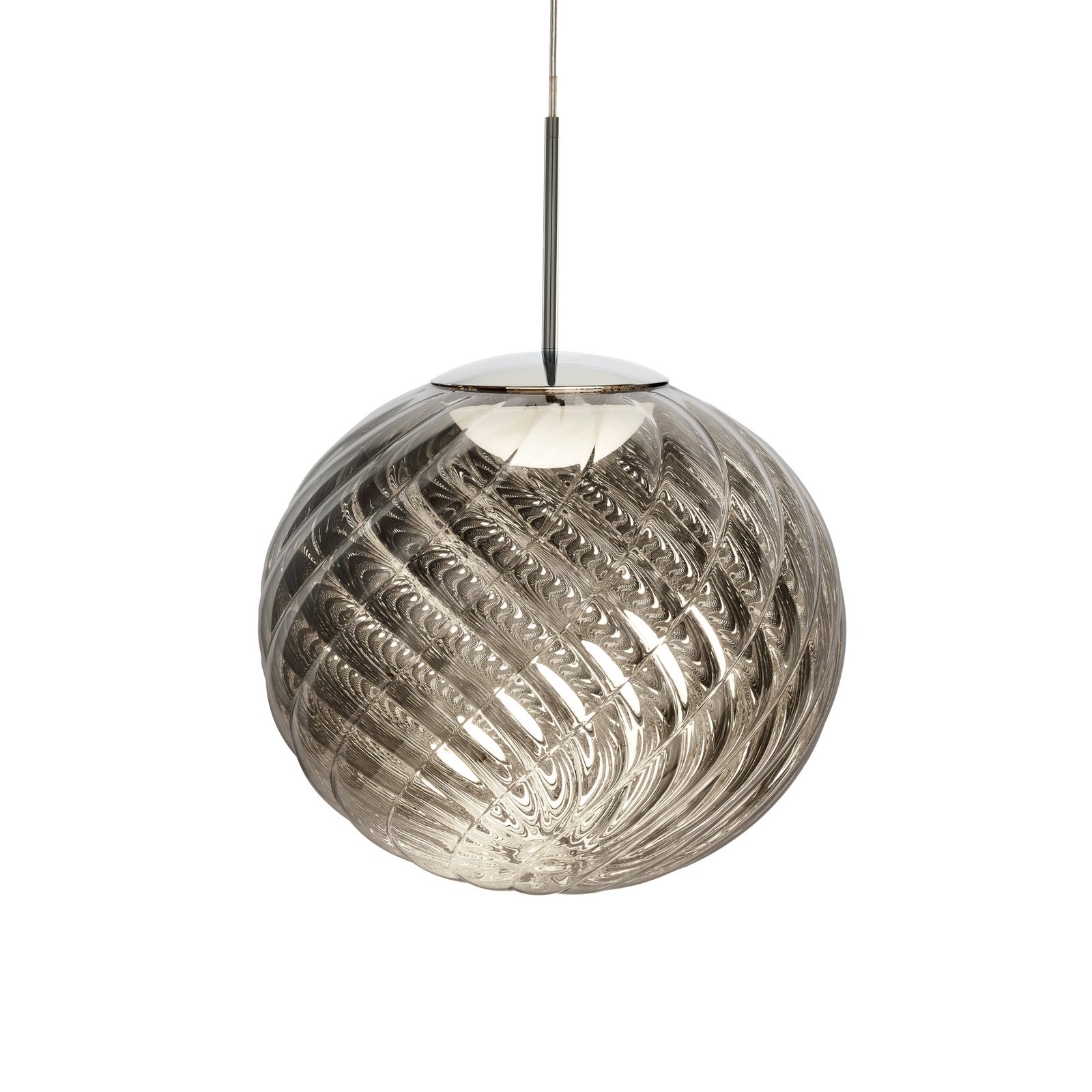 Tom Dixon LED hanging light Whirl, silver, 45 cm plastic dimmable Tom Dixon LED hanging light Whirl, silver, 45 cm plastic dimmable