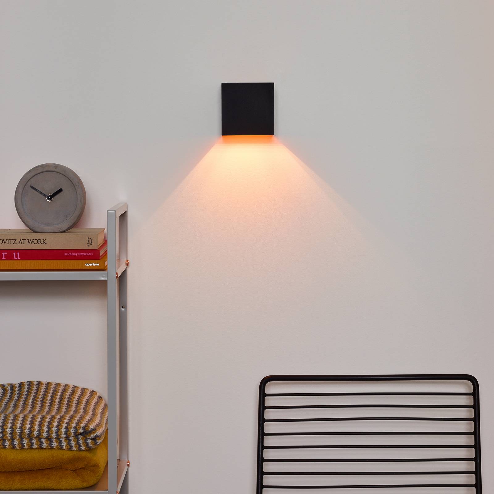 Lucide Wandlamp XIO, zwart, 10 x 10 cm, metaal, up/down G9-LED