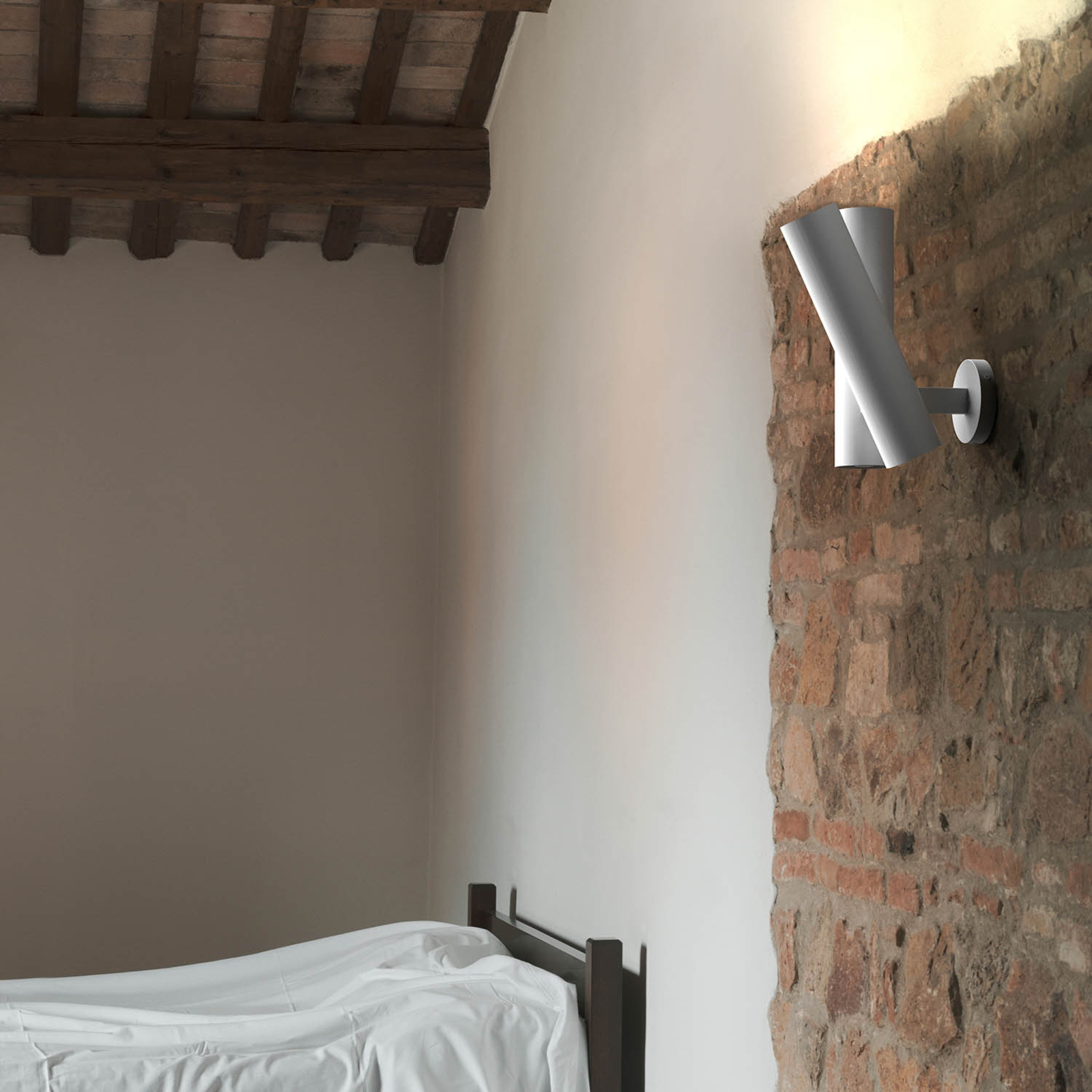 Rotaliana Tobu W1 wall lamp, 3000 K, 90°, white
