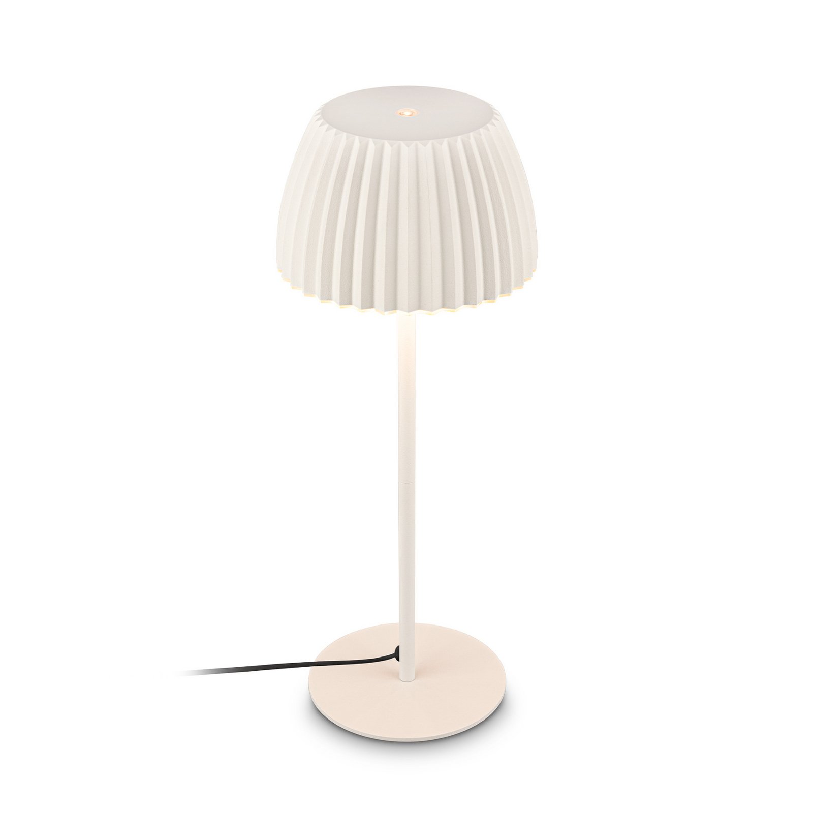 LED-Tischlampe Loca, altweiß, Höhe 36 cm, Metall/Kunststoff