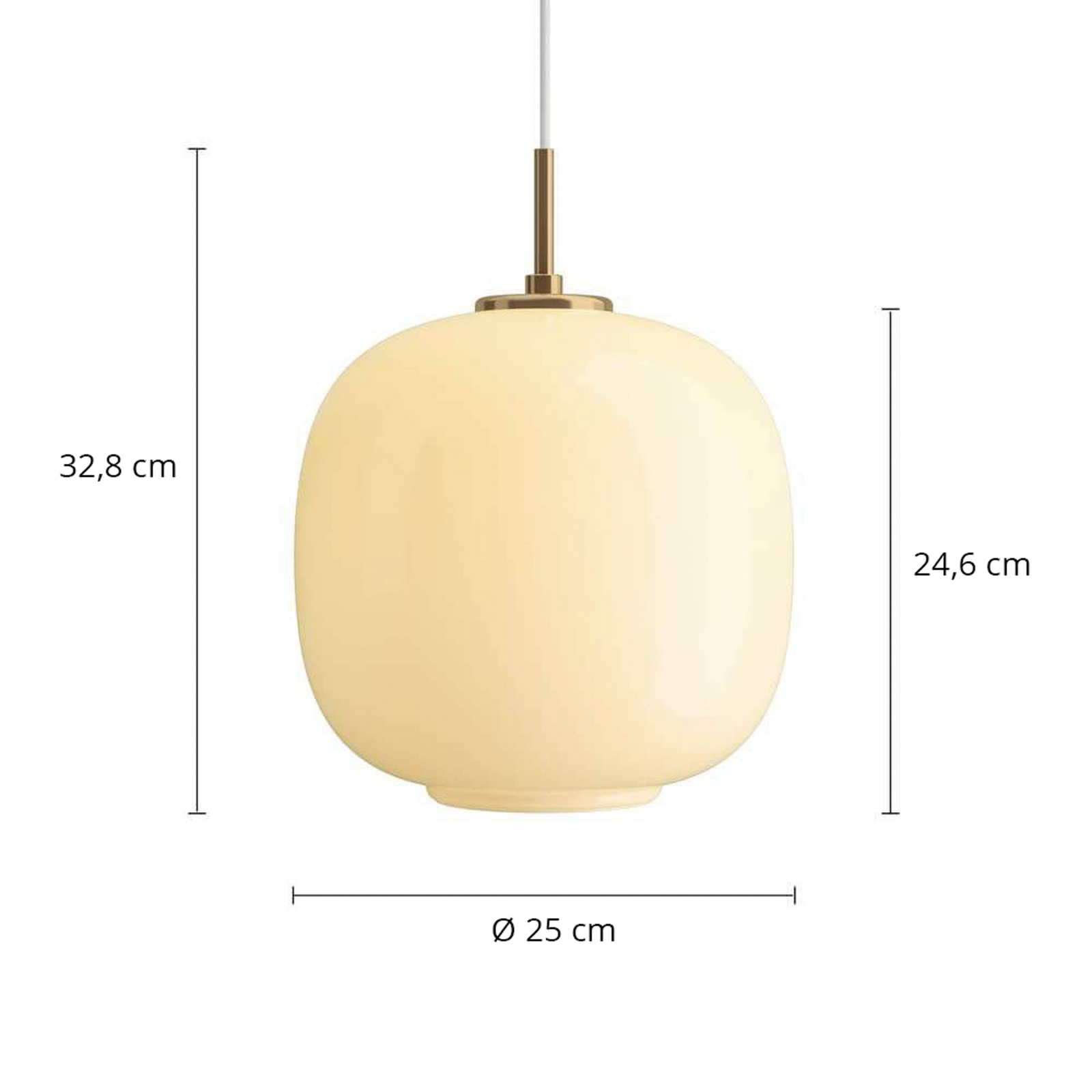 VL45 Radiohus hængelampe, Ø 25 cm, gul - Louis Poulsen