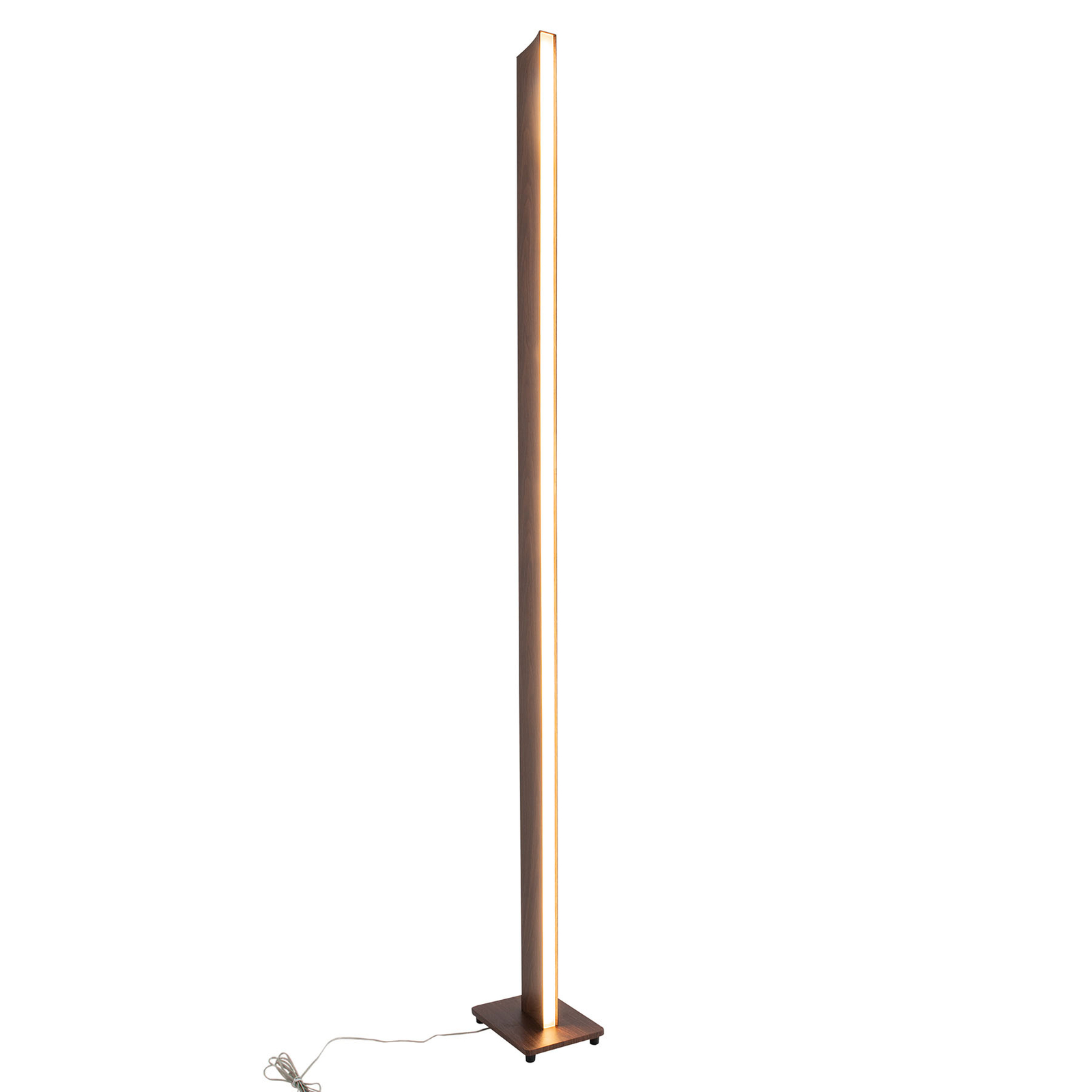 Madera LED floor lamp, wooden look, dimmable