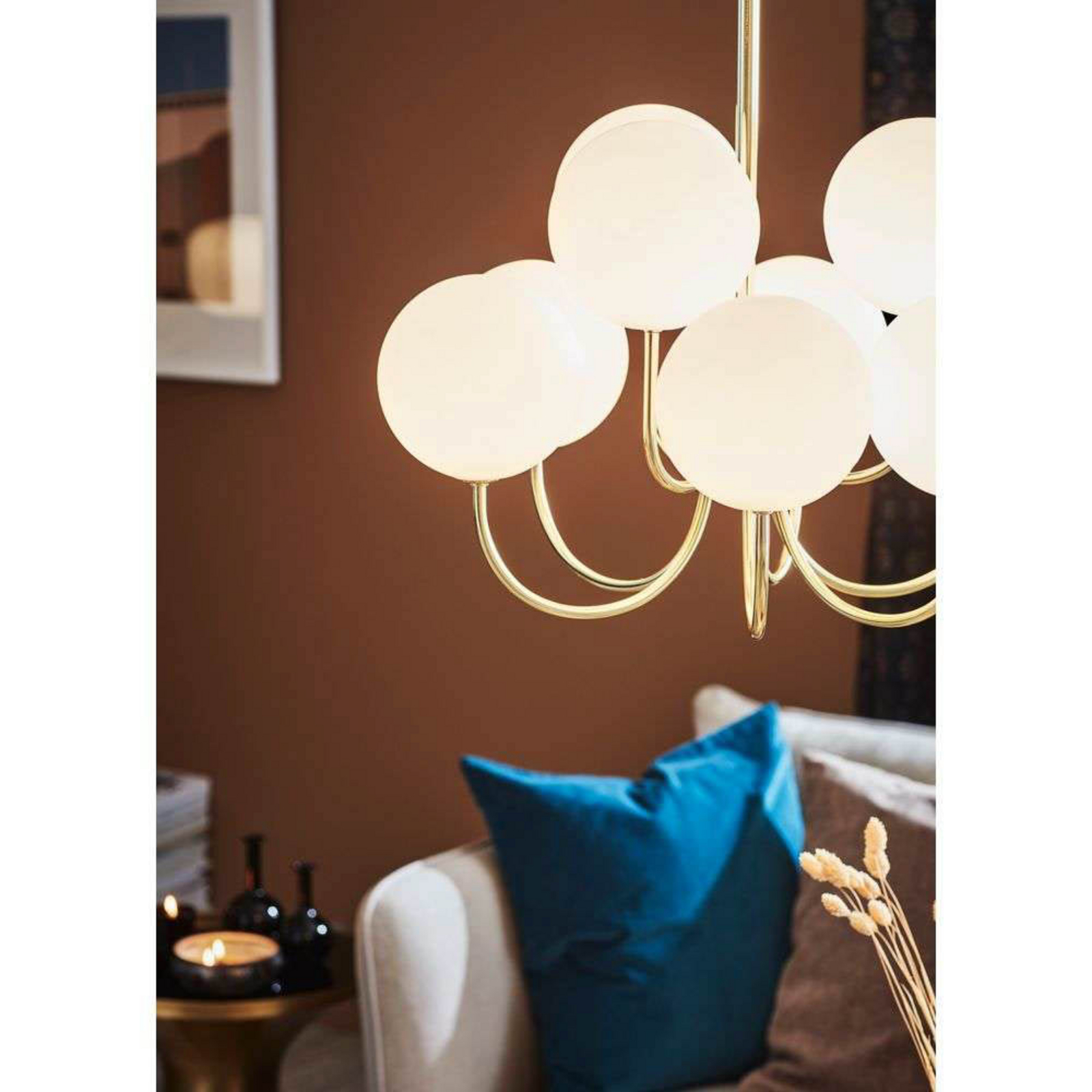 Bianco 9 Pendelleuchte Gold/White - Markslöjd