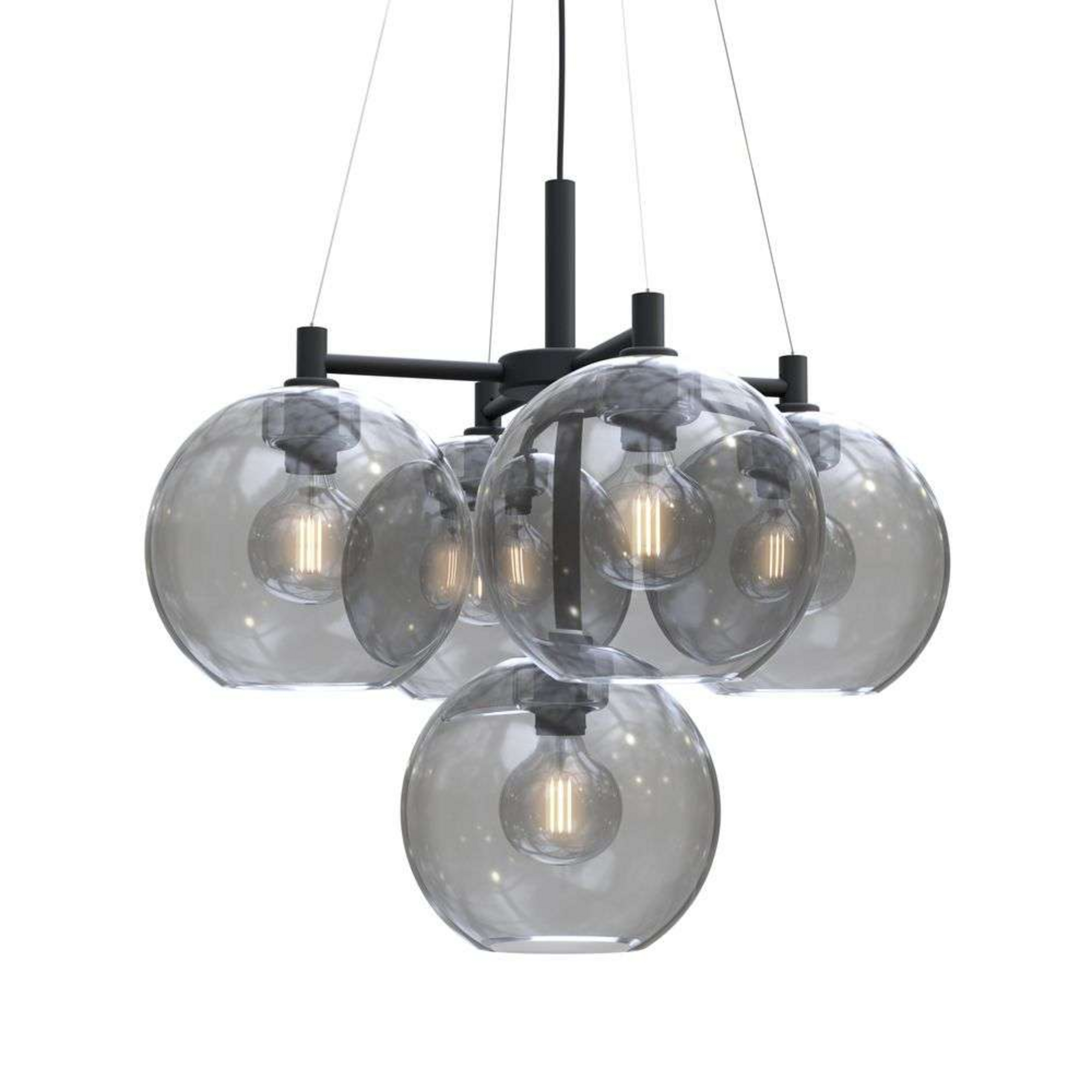 Gloria Hanglamp Ø67 Zwart/Smoke - Belid