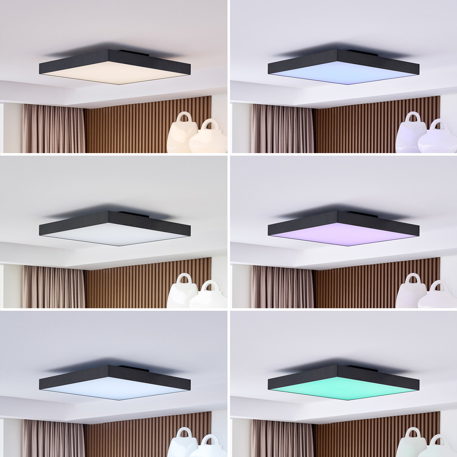 Lucande Leicy LED plafondlamp RGB color flow 60cm