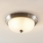 Lampa sufitowa Lindby Pakka, kolor nikiel, szkło, Ø 31 cm, E27