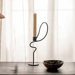 ferm LIVING Castiçal Valse Tall, preto, ferro