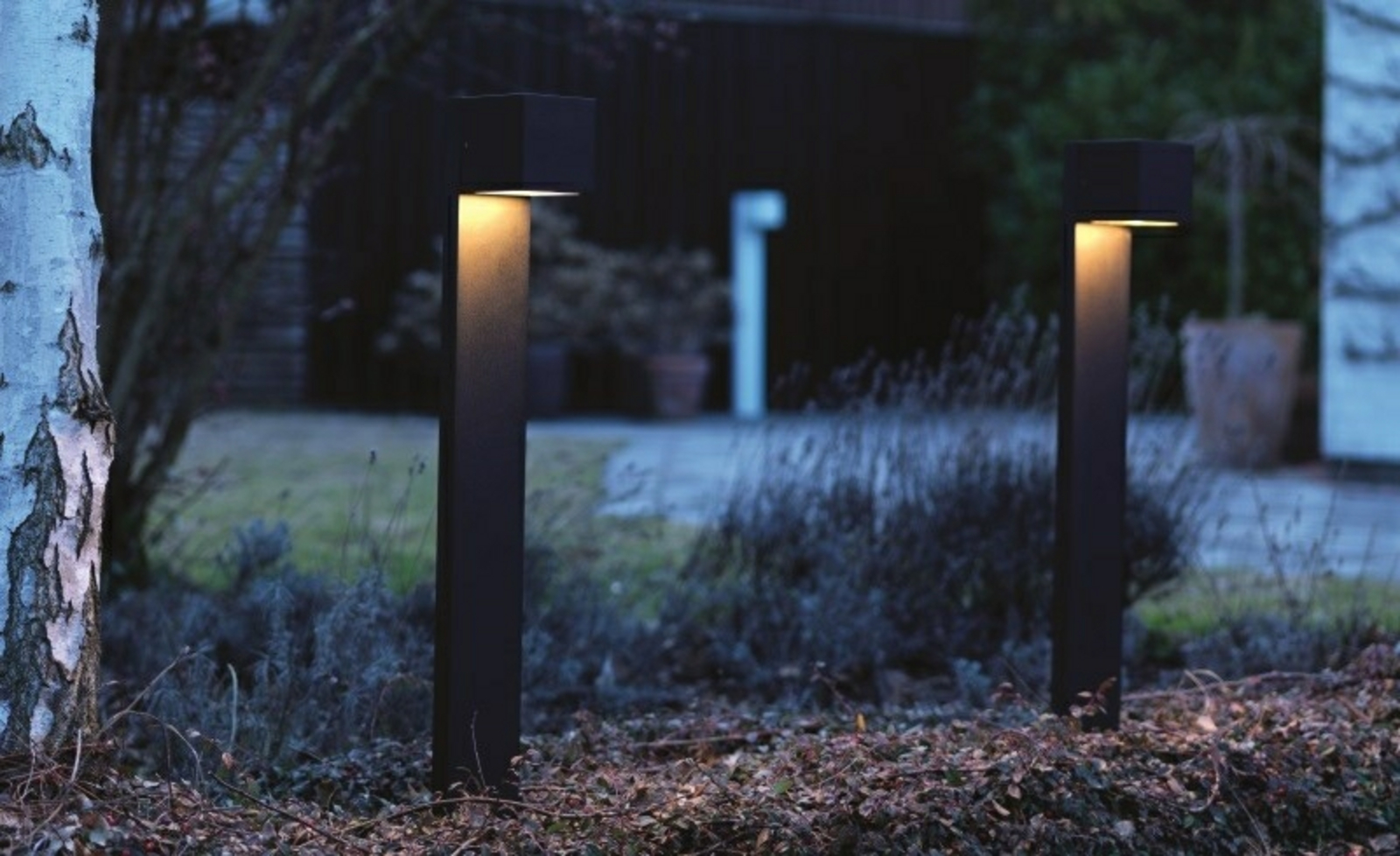 Cube Stand Lampe d'Exterieur Bas Noir - LIGHT-POINT