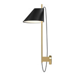 Yuh Wall Lamp Black/Brass - Louis Poulsen