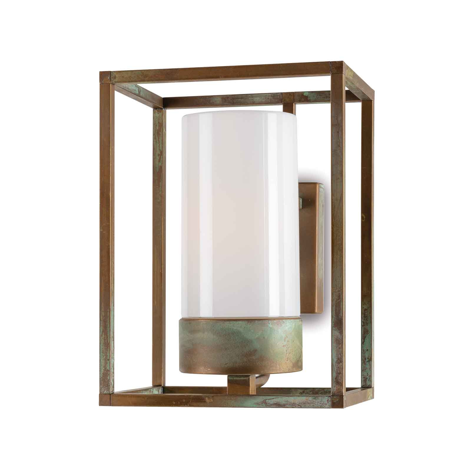 Utomhusvägglampa Cubic³ 3363 antik mässing