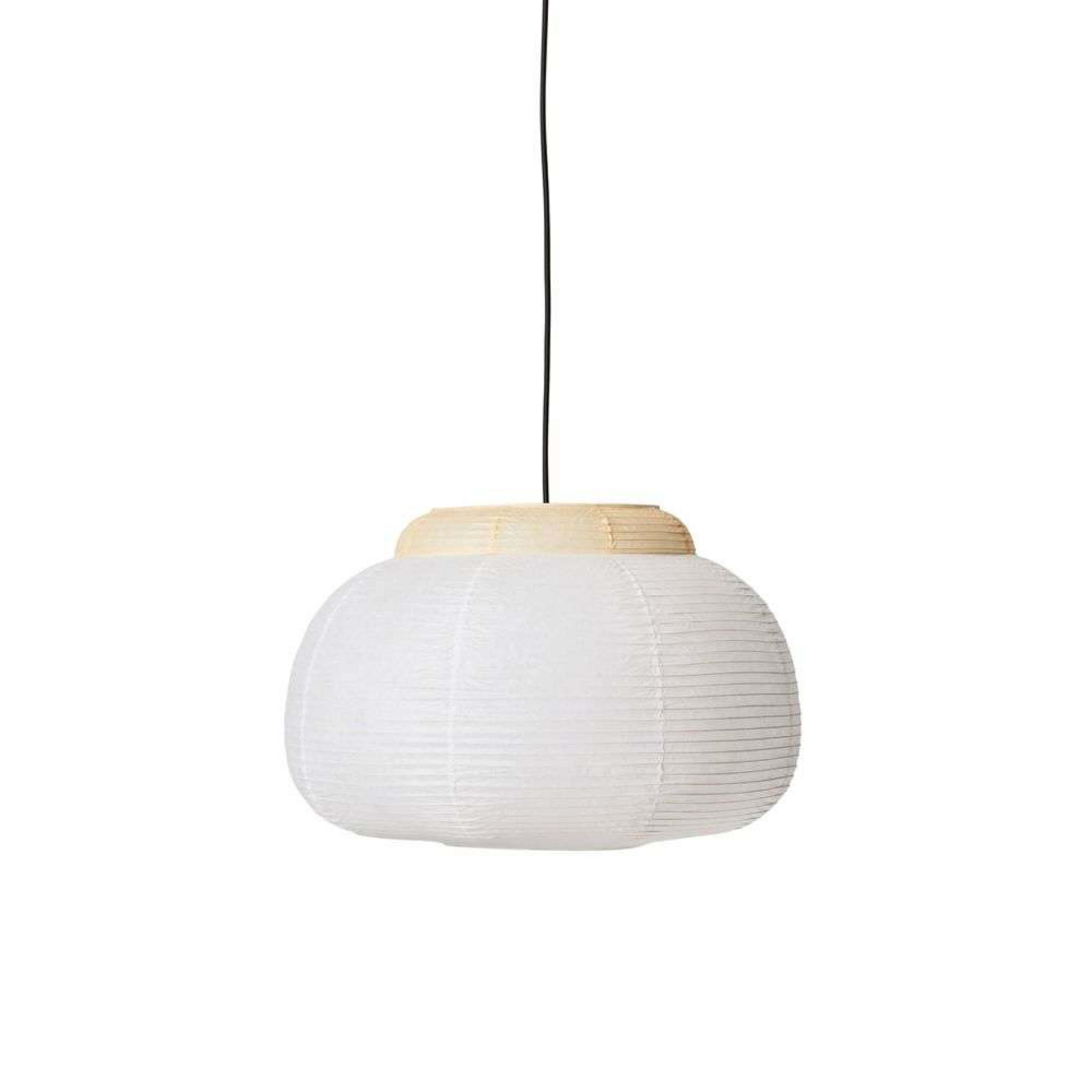 Papier Single Pendelleuchte Ø52 Soft Yellow - Made By Hand