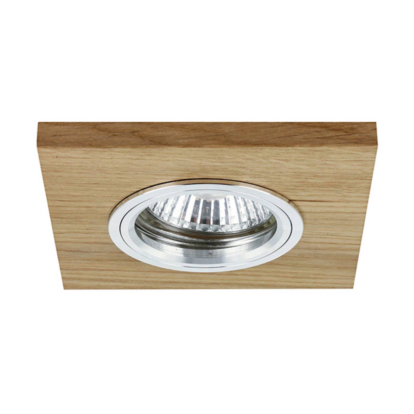 Vitar LED recessed ceiling light, oiled oak
