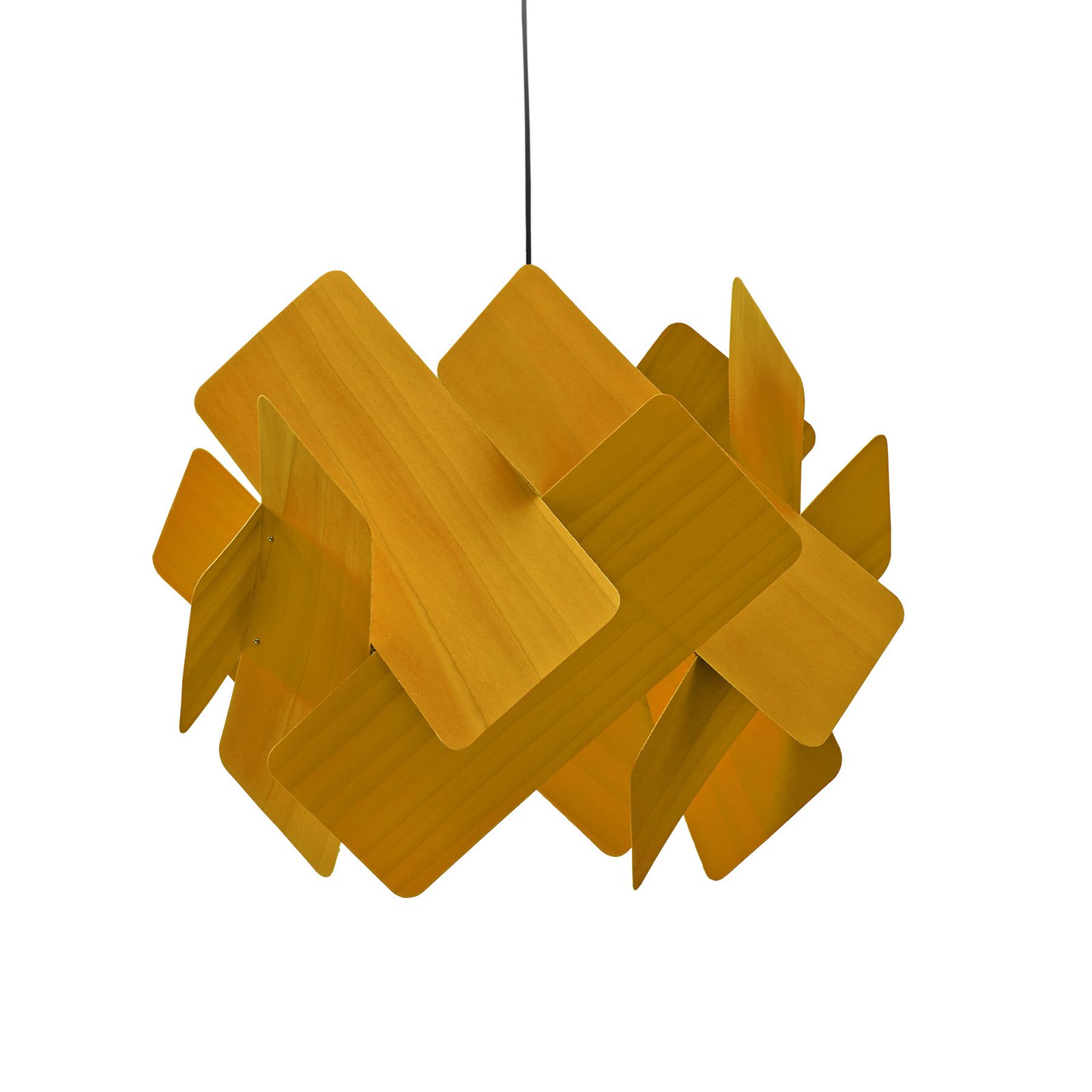LZF Escape pendant in wood veneer, black cable
