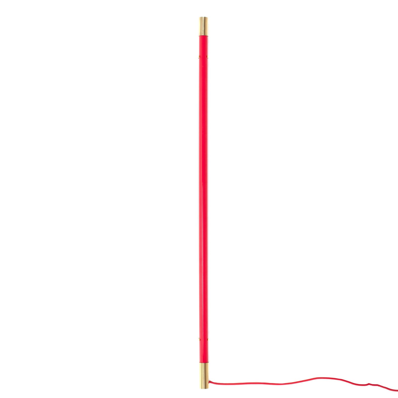 LED-vegglampe Linea Gold, lysende stripe