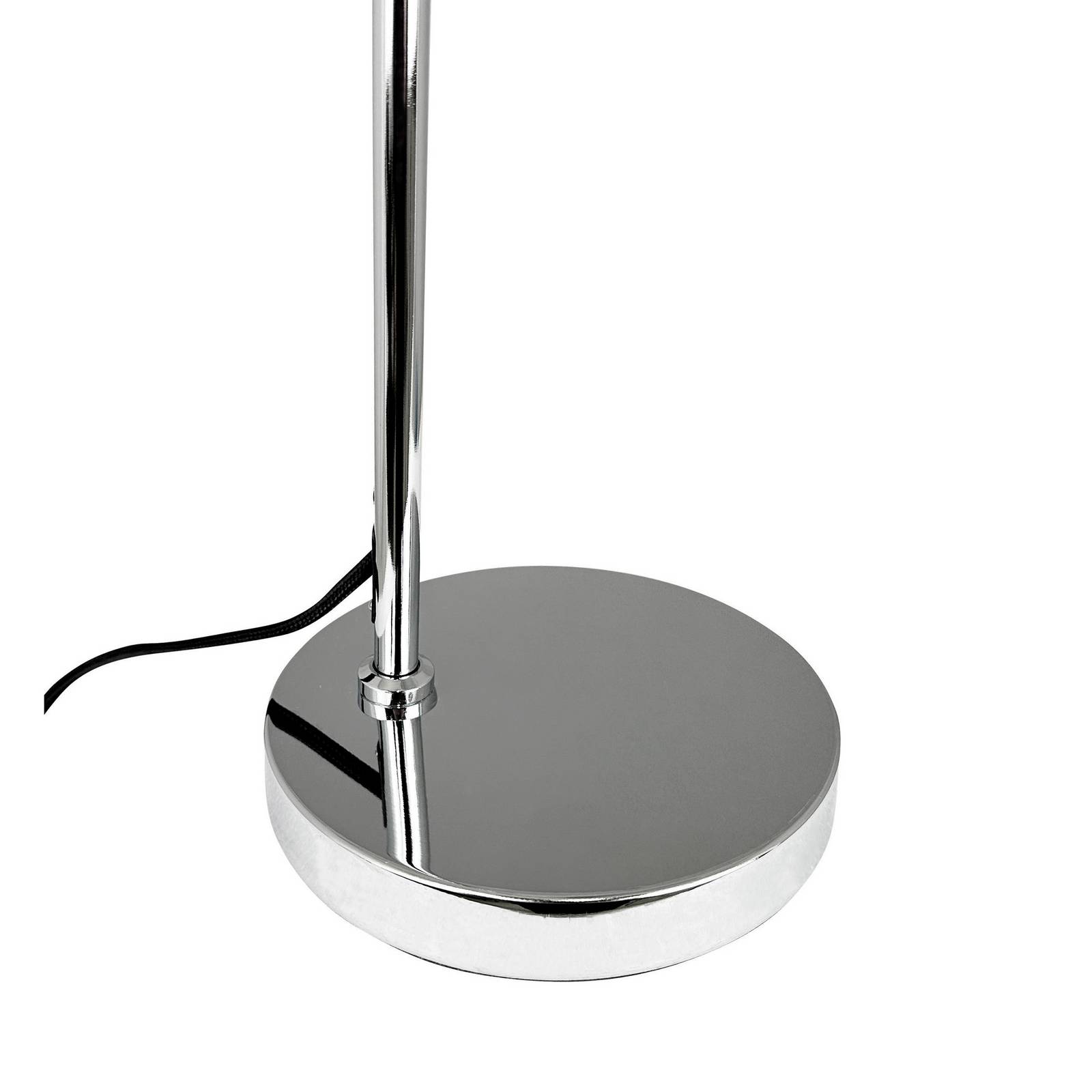 Dyberg Larsen lampa stołowa DL12, chrom, wysokość 44,5 cm, metal