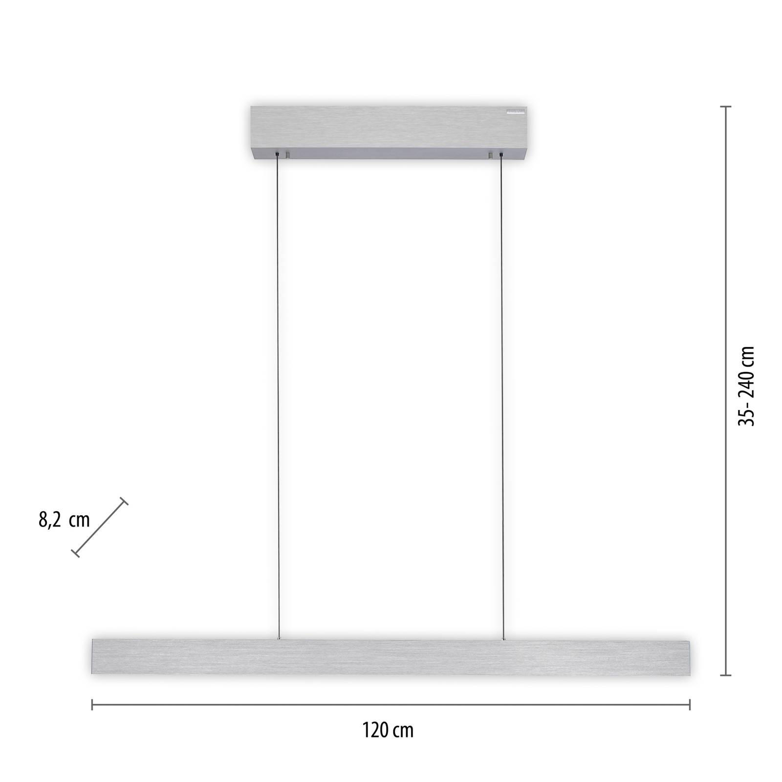 Image of PURE E-Motion suspension linéaire LED CCT, argent 4012248372920