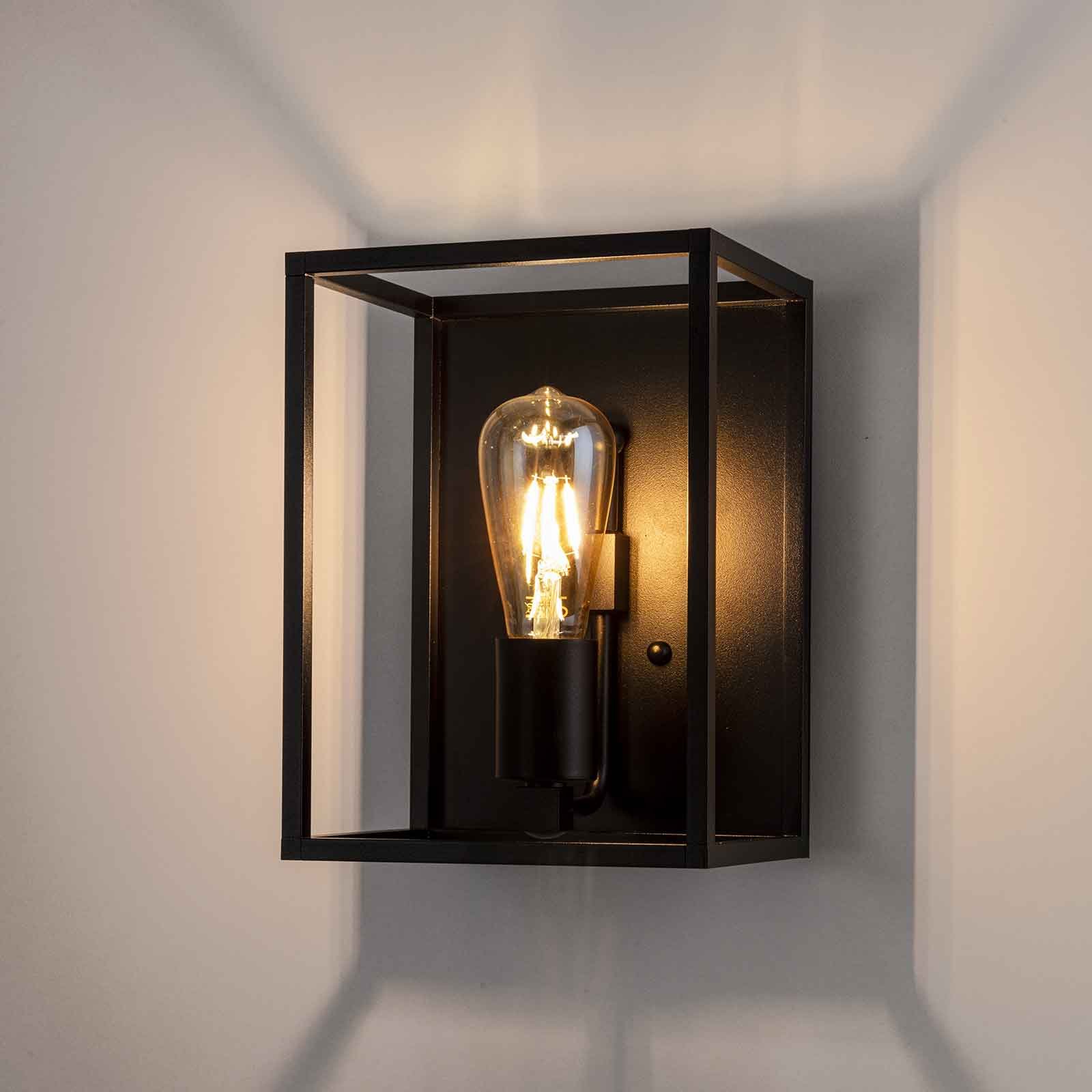Sieninis šviestuvas "Cubic³ 3382", juodas, plotis 20 cm