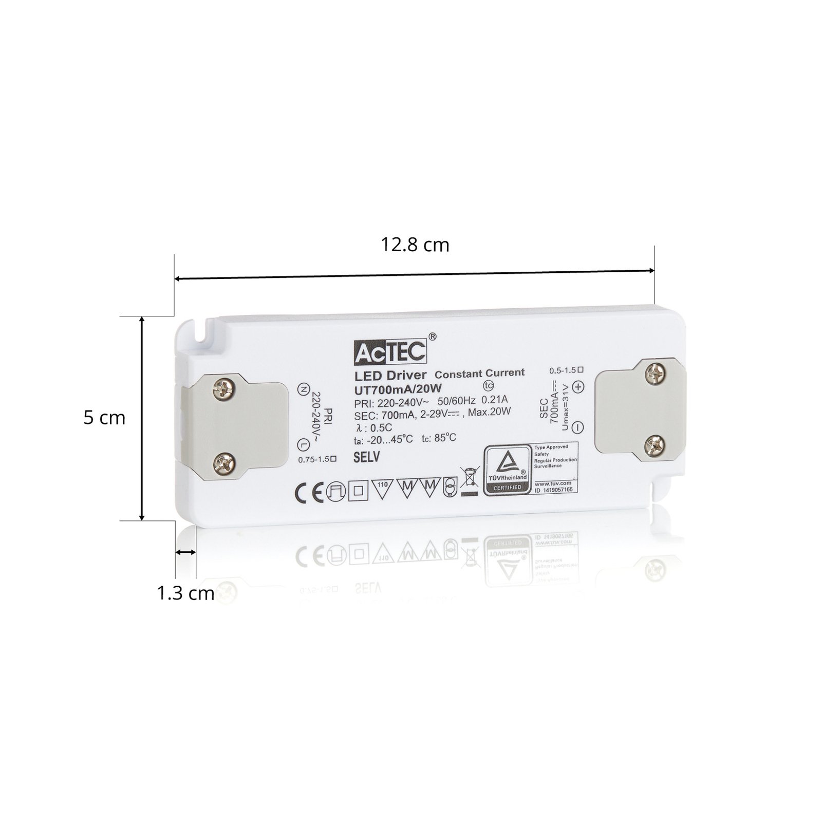 AcTEC Slim sterownik LED CC 700mA, 20W