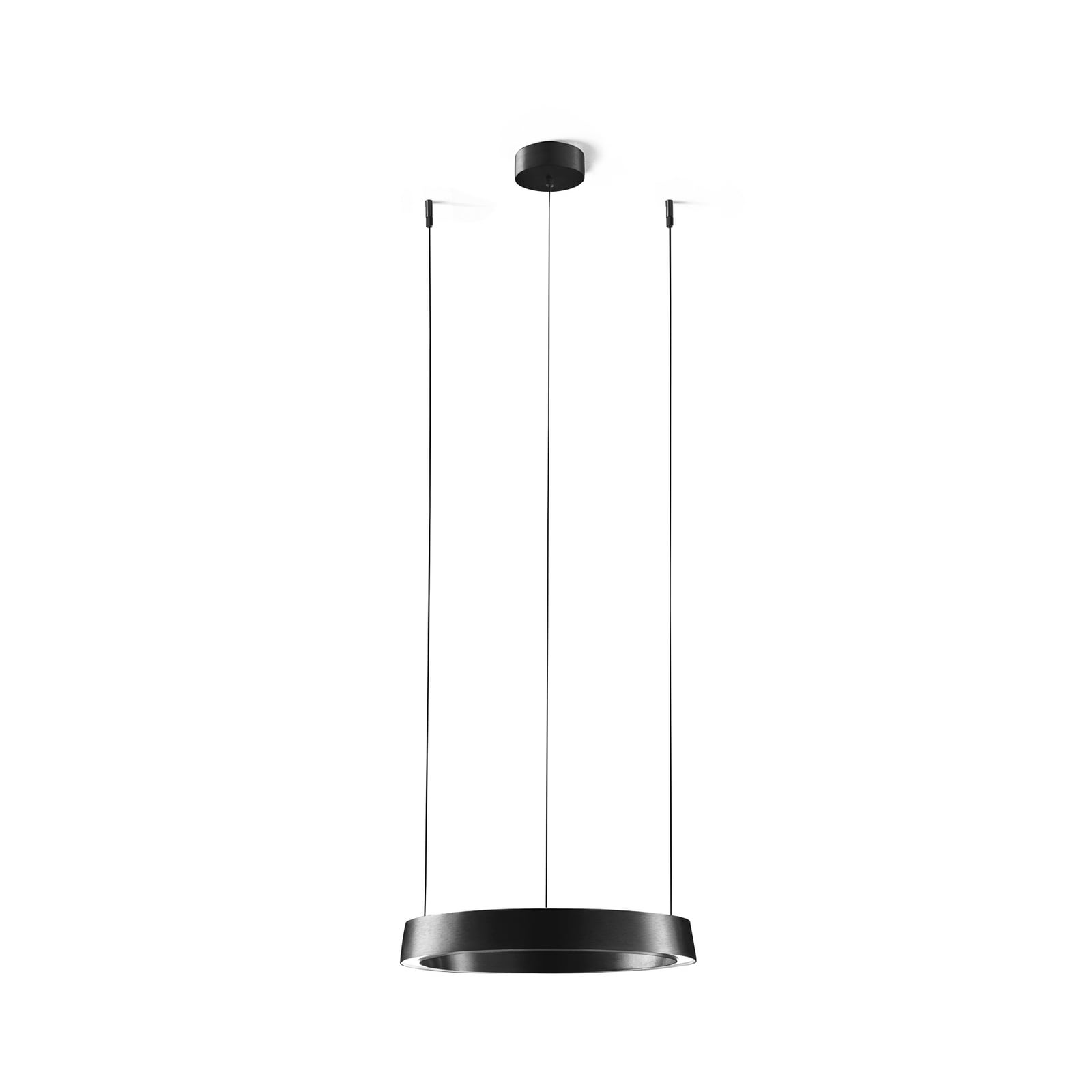 Edge Round LED-Hängelampe, schwarz, Ø40cm, CCT - Light-Point