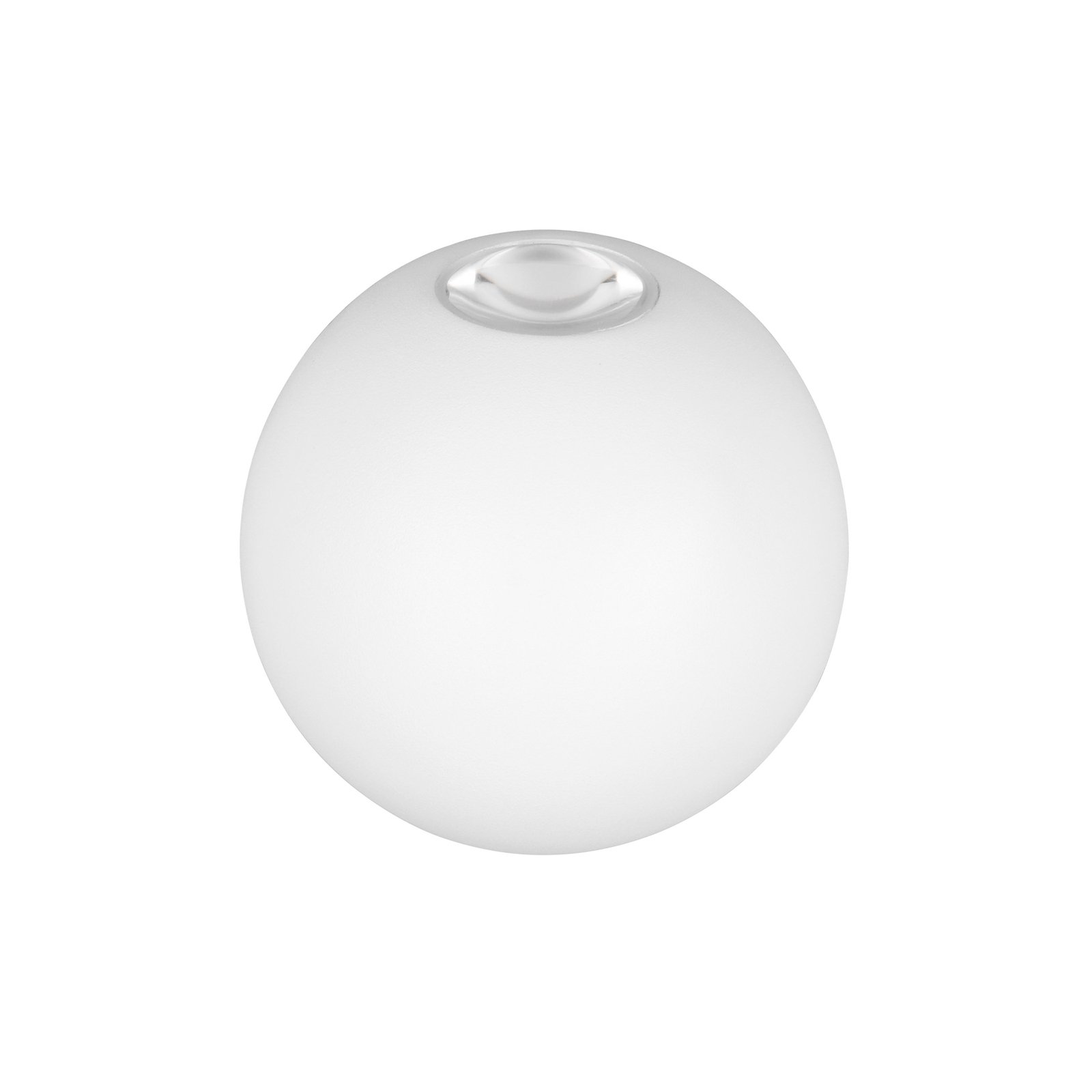 LED utomhusvägglampa Avisio, matt vit, 2-ljus, halvcirkelformad
