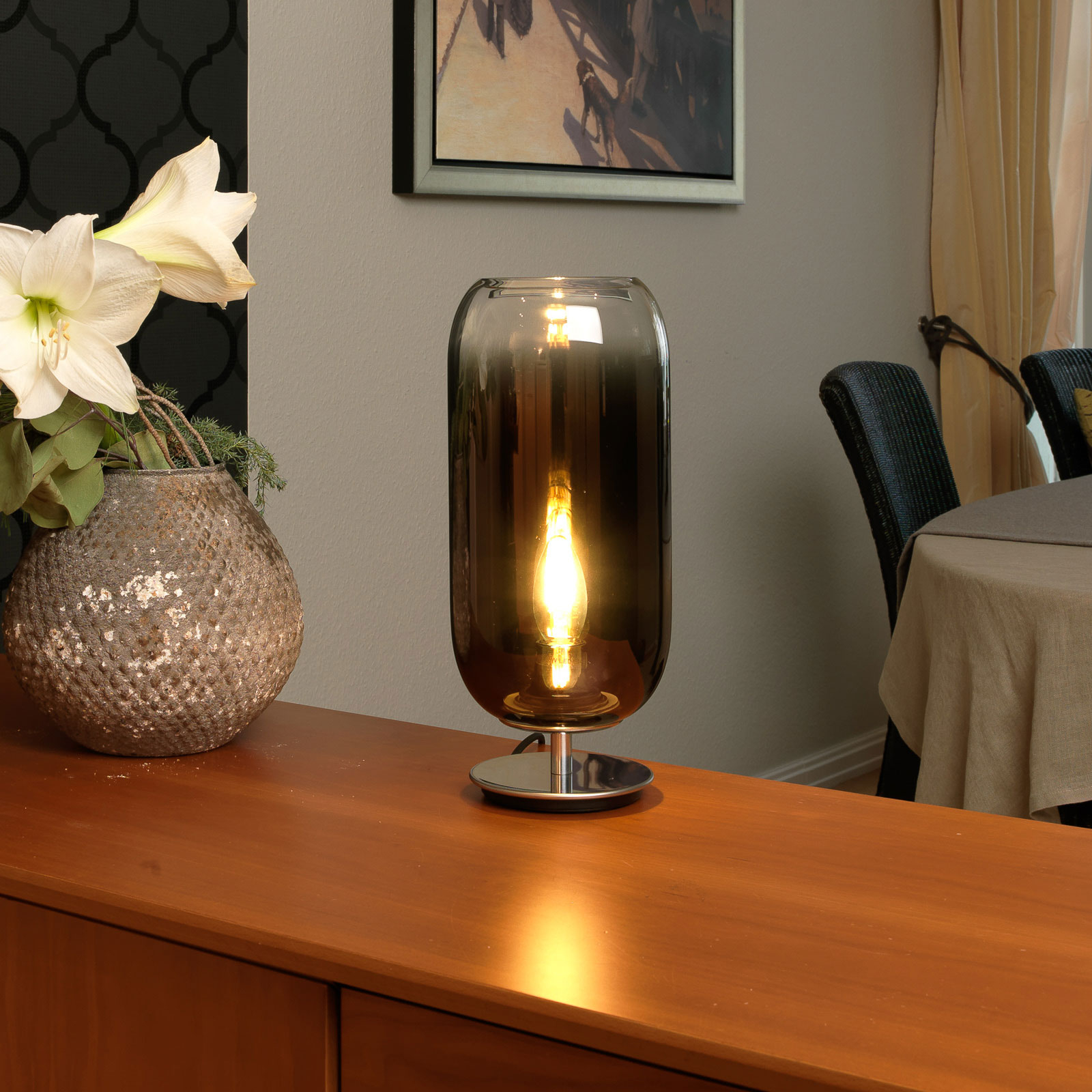 Artemide Gople Mini table lamp, bronze/silver