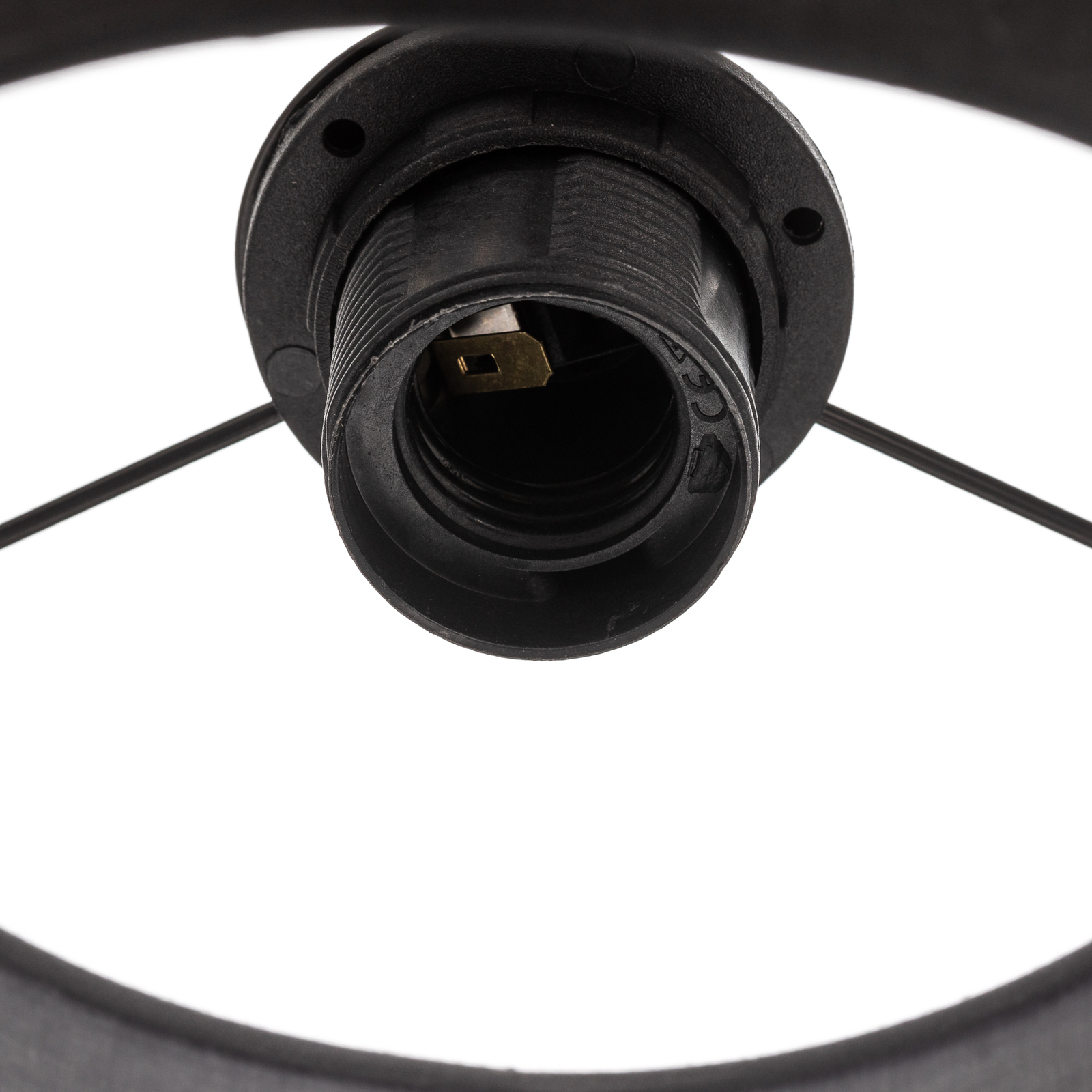 Lámpara colgante Helen redonda gris-negro-oro de 3 luces.