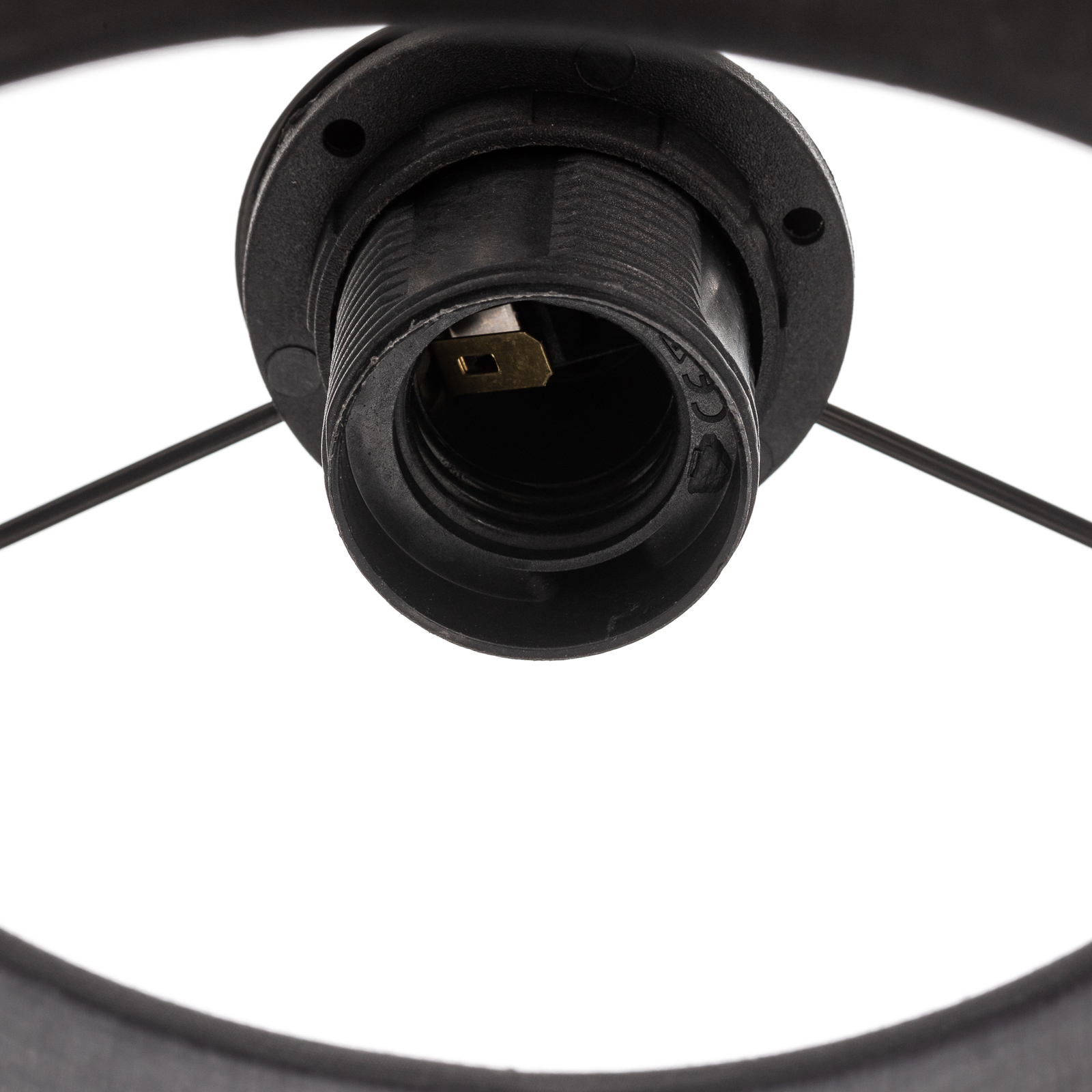 Pendant light Helene round grey-black-gold 3-bulb.