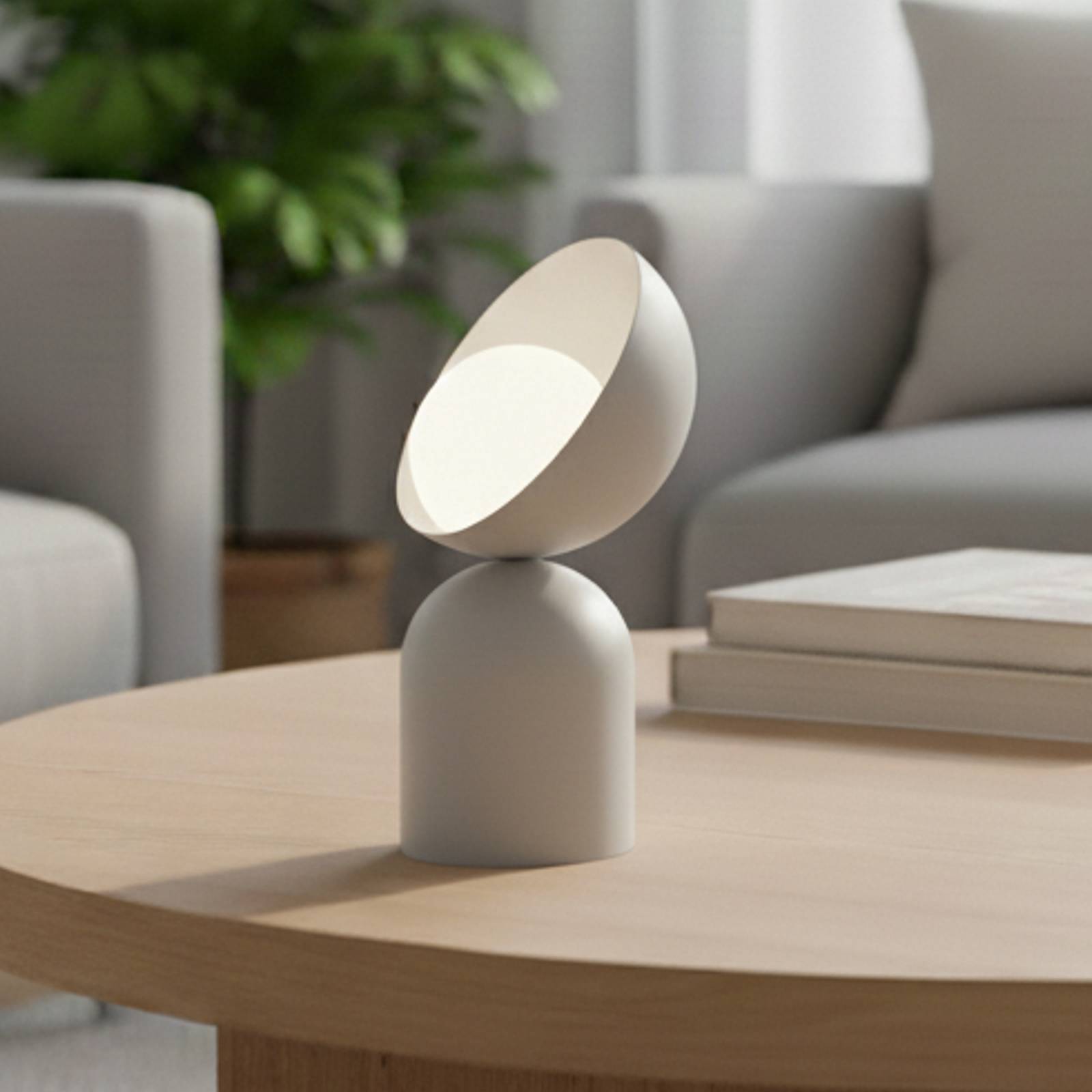 Tischleuchte Boto LN1, grau, Stahl/Glas, Höhe 31 cm, G9 günstig online kaufen