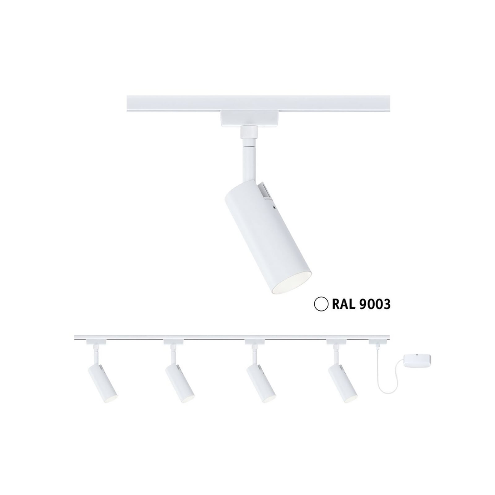 Set Paulmann URail Tubo, alb, 4 becuri, alimentare prin cablu Set Paulmann URail Tubo, alb, 4 becuri, alimentare prin cablu